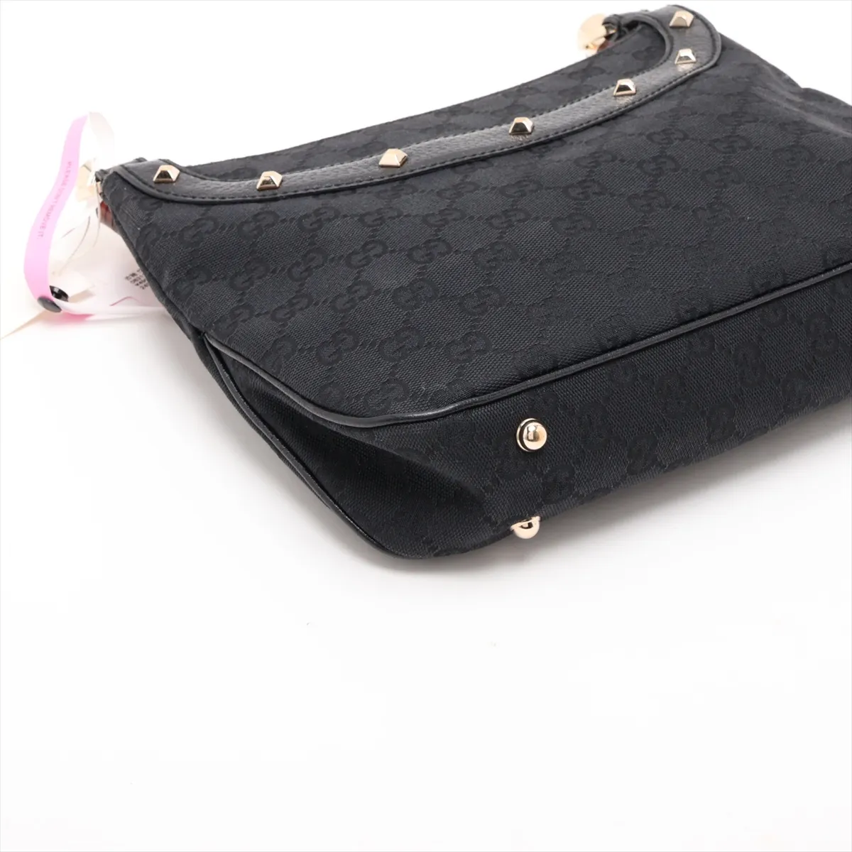 GG Canvas Bamboo 137378 Canvas x Leather Handbag Black — view 4