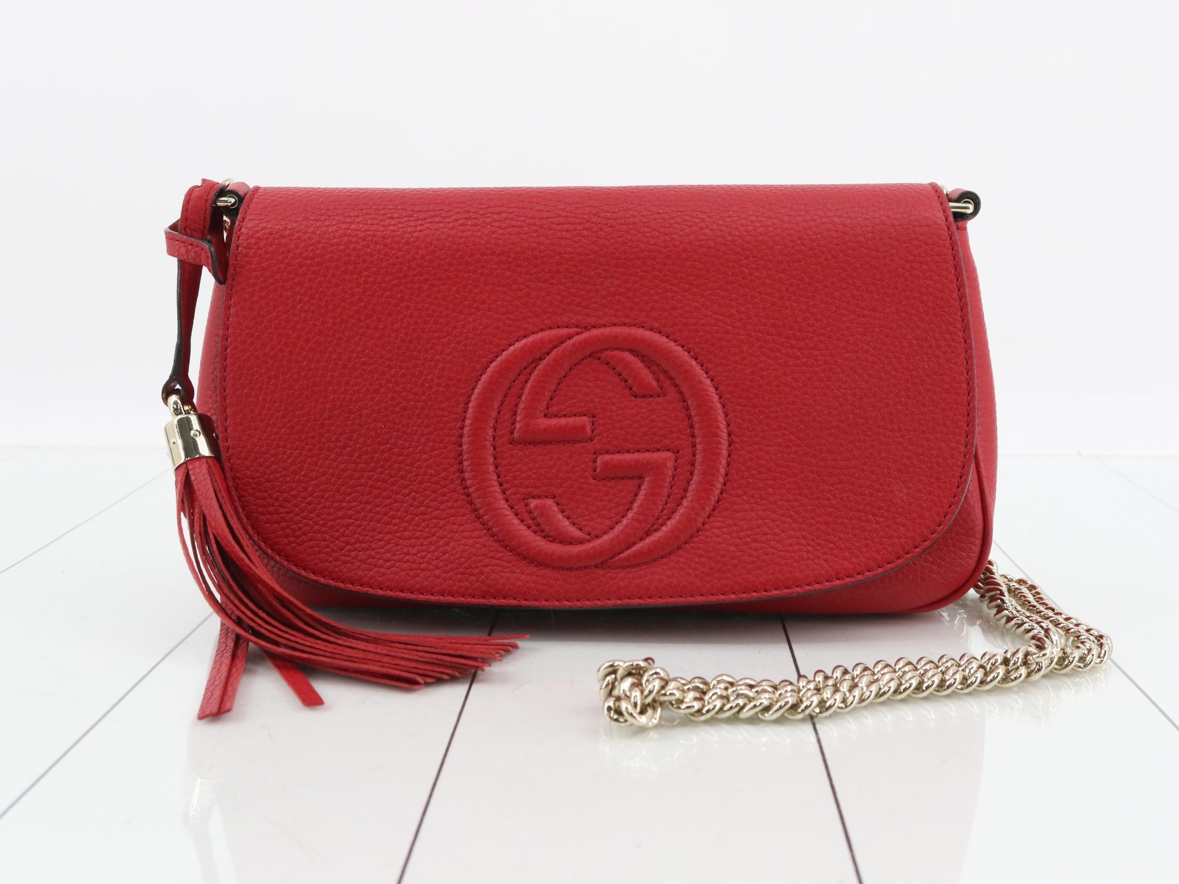 Chain shoulder bag with fringe