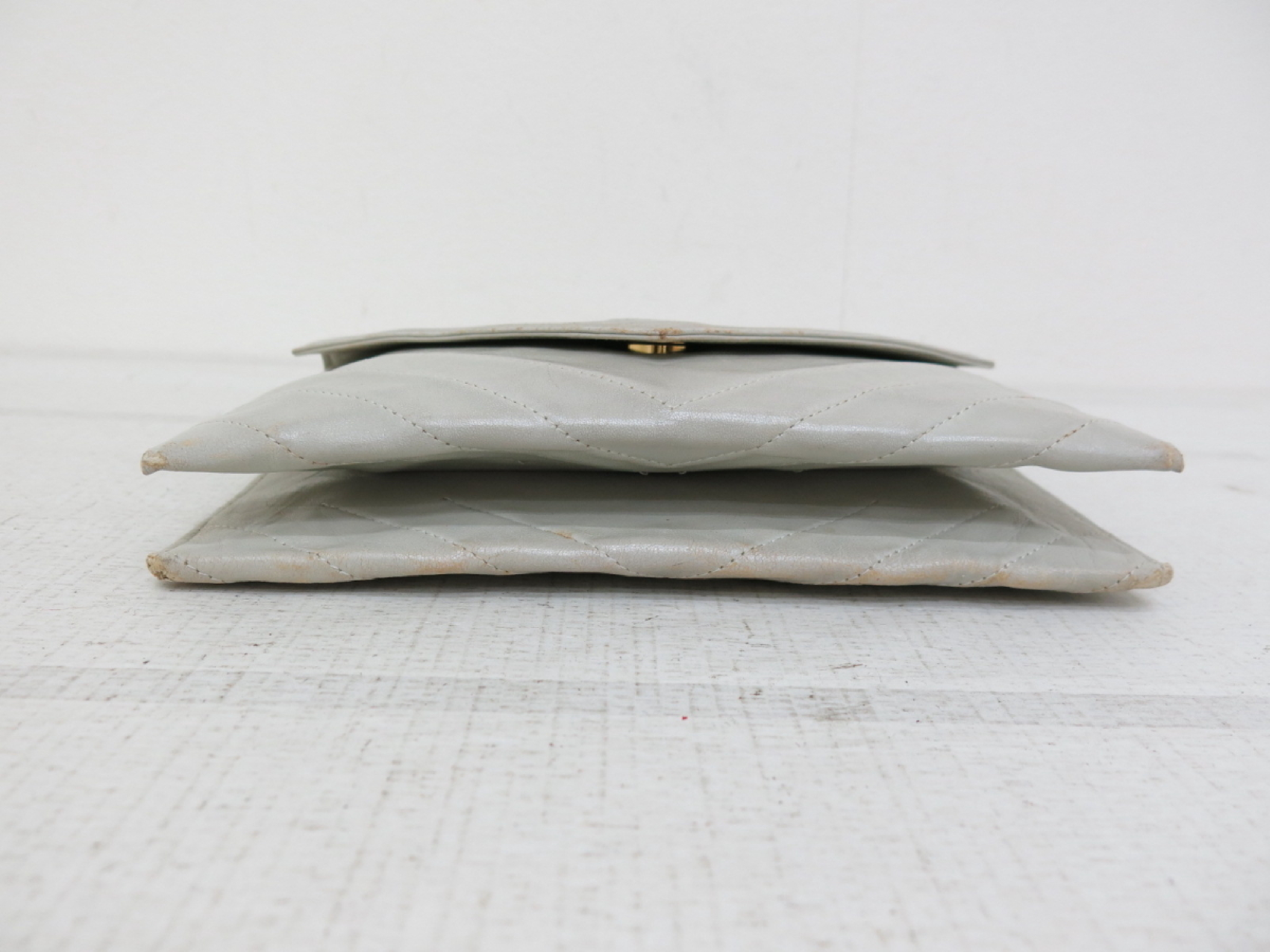 Leather Second Bag Stitch Clutch Bag — view 3