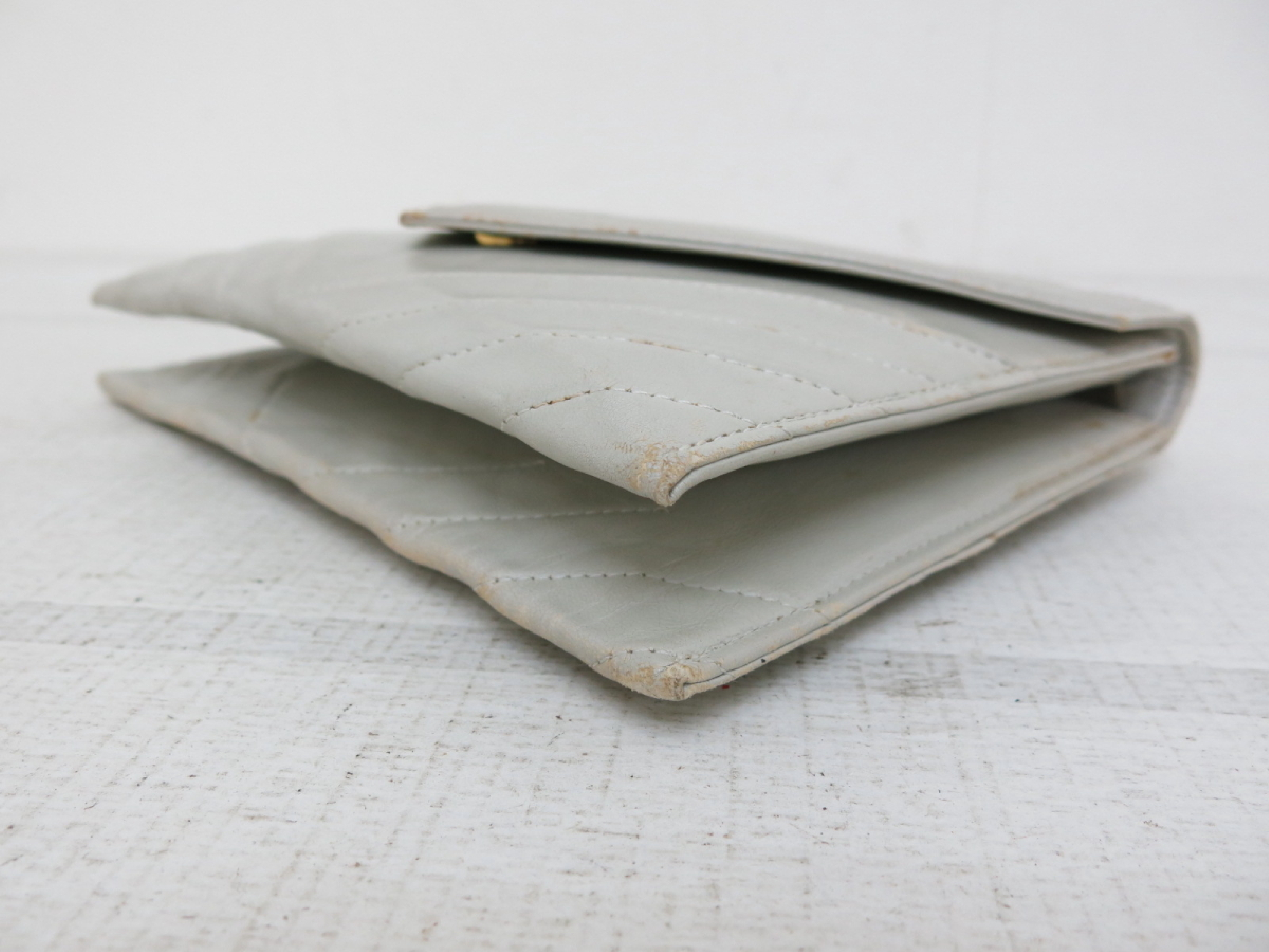Leather Second Bag Stitch Clutch Bag — view 4