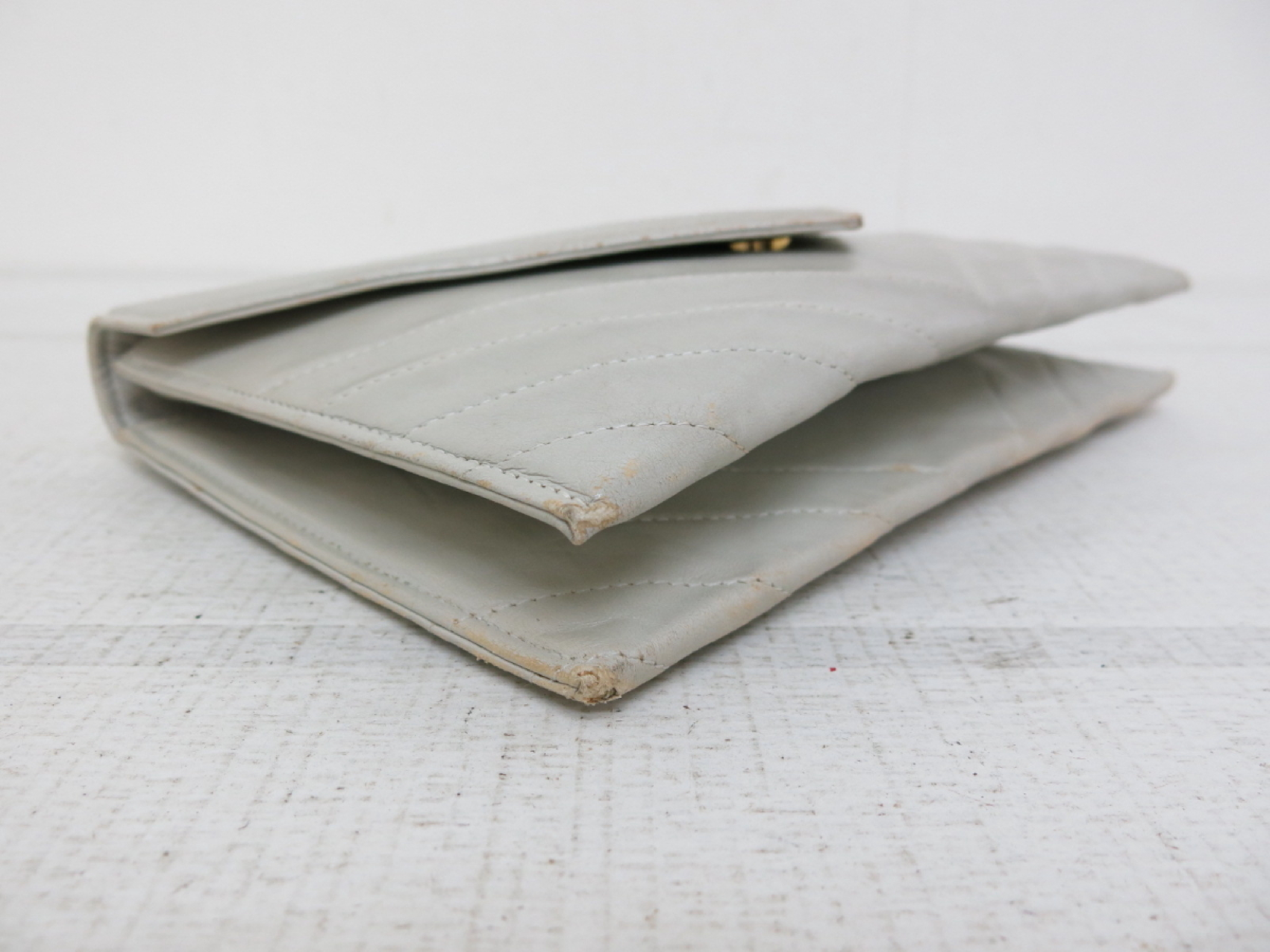 Leather Second Bag Stitch Clutch Bag — view 5