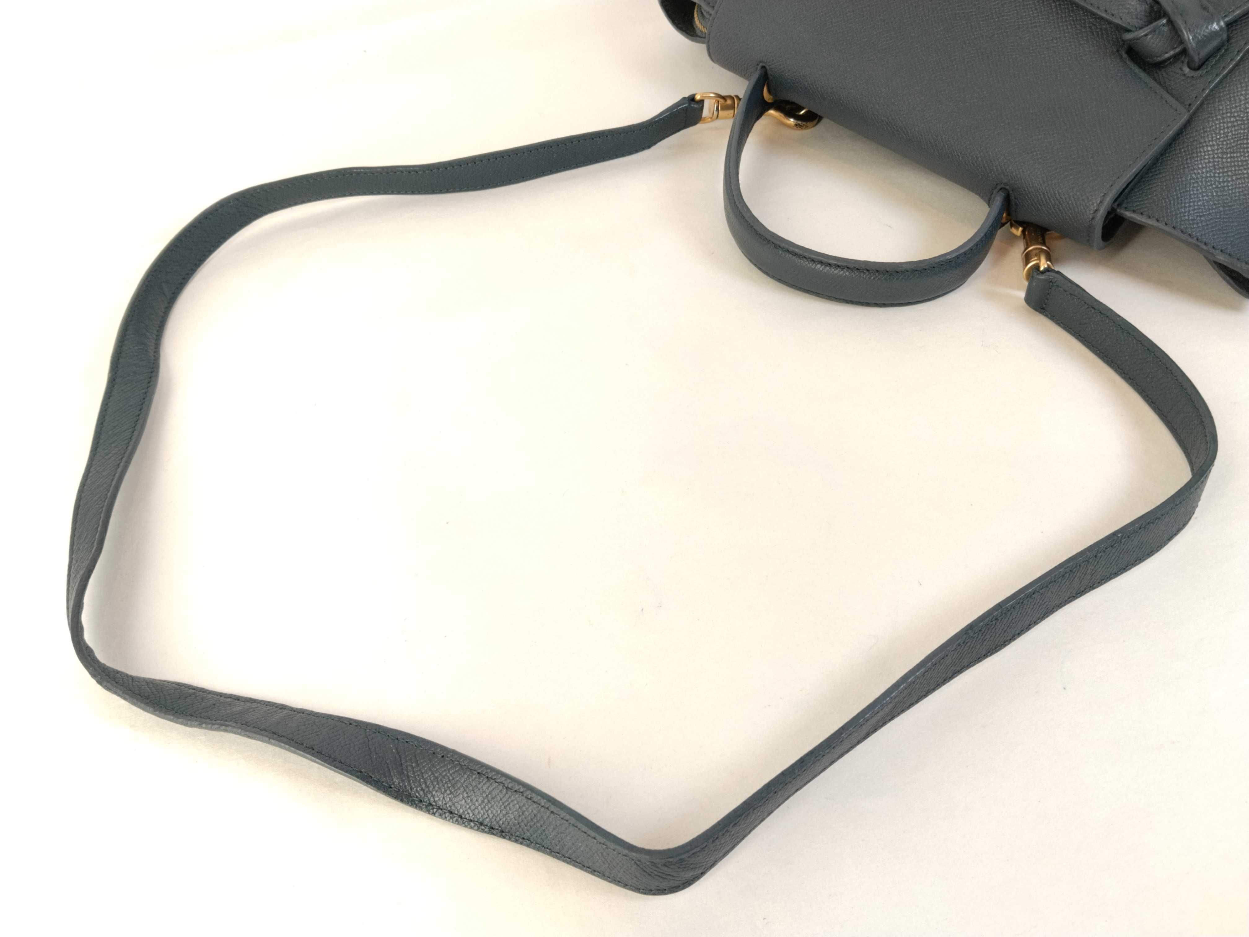 PH - Navy Leather Micro Handbag — view 3
