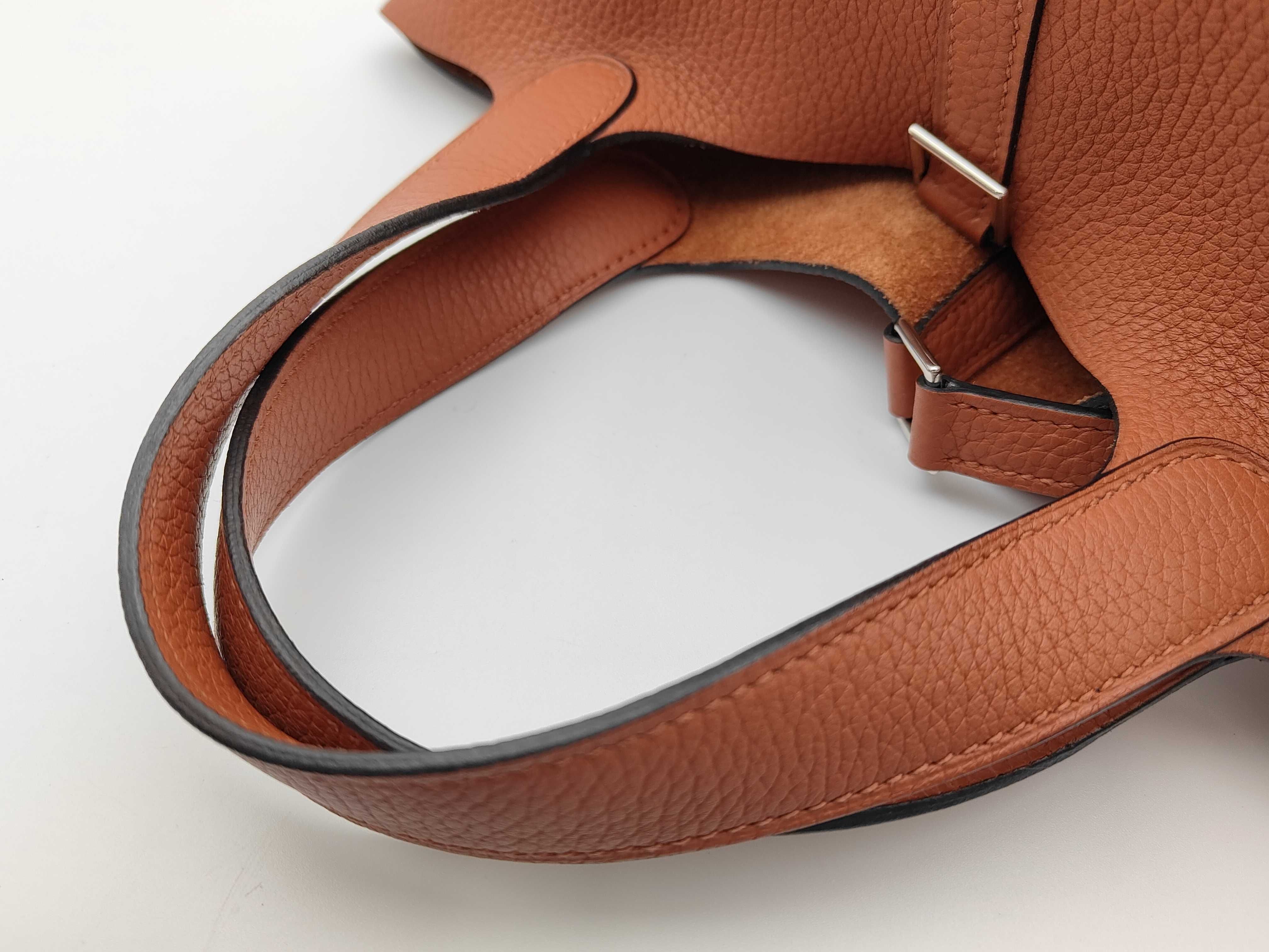 Picotin Lock 18 PM, Taurillon Clemence leather, Cuivre leather, silver hardware, D: 2019, handbag — view 3