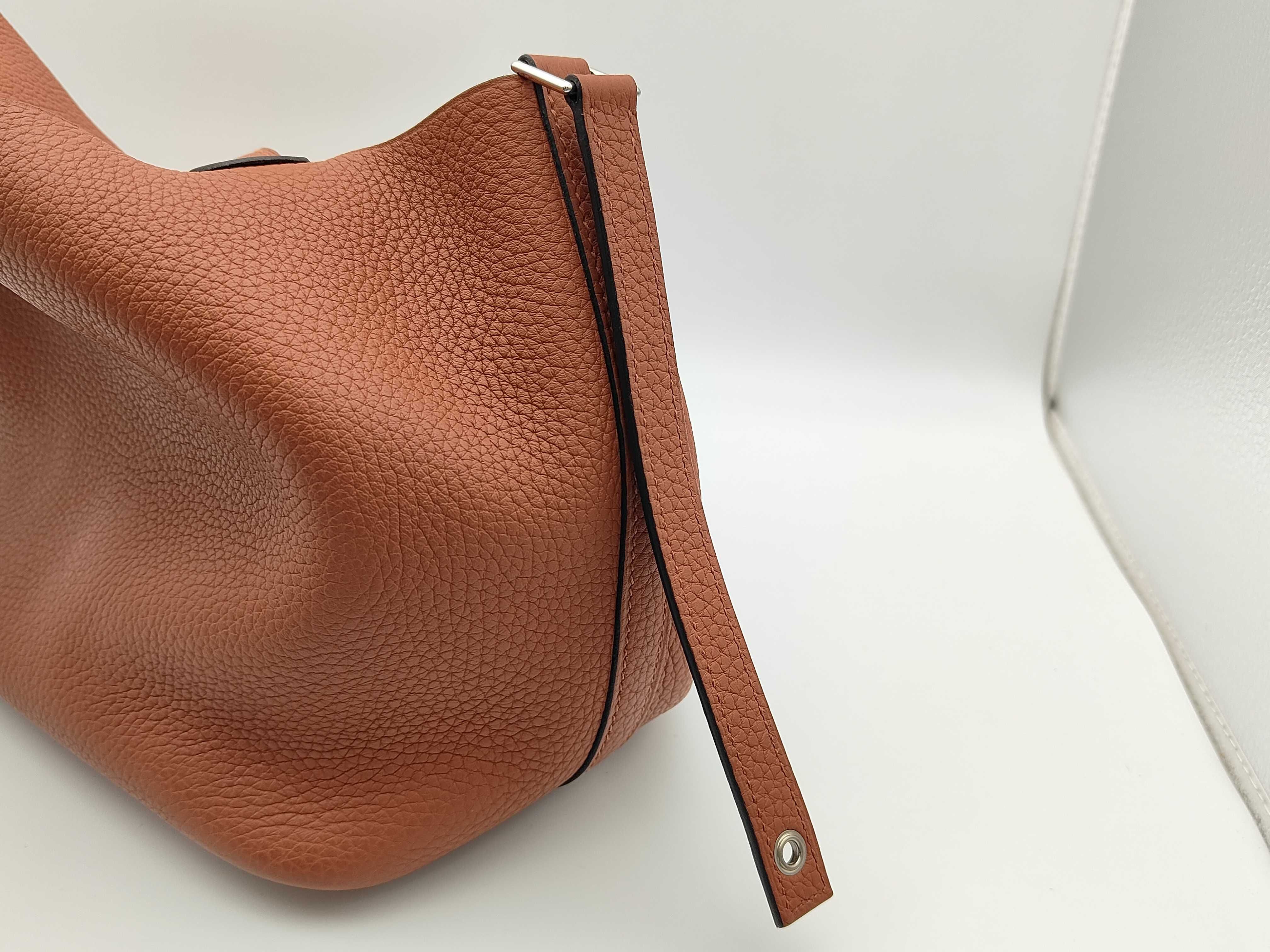 Picotin Lock 18 PM, Taurillon Clemence leather, Cuivre leather, silver hardware, D: 2019, handbag — view 8