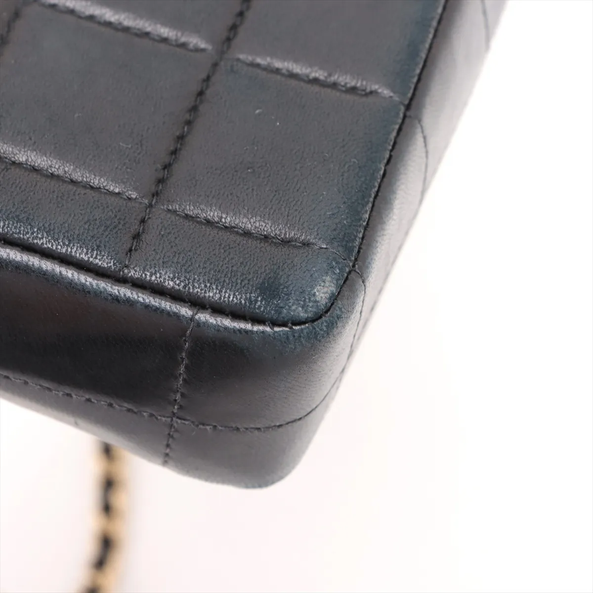 Chocolate Bar Lambskin Chain Shoulder Bag Black Gold Hardware 7568390 No. 7 — view 13