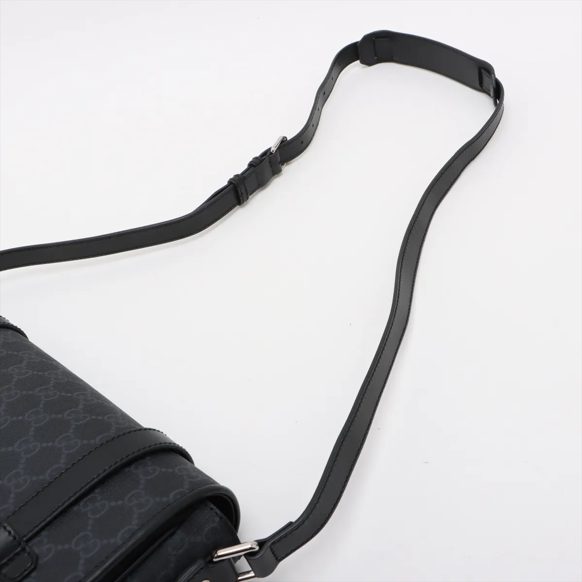 GG Supreme PVC x Leather Shoulder Bag Black 658542 — view 5
