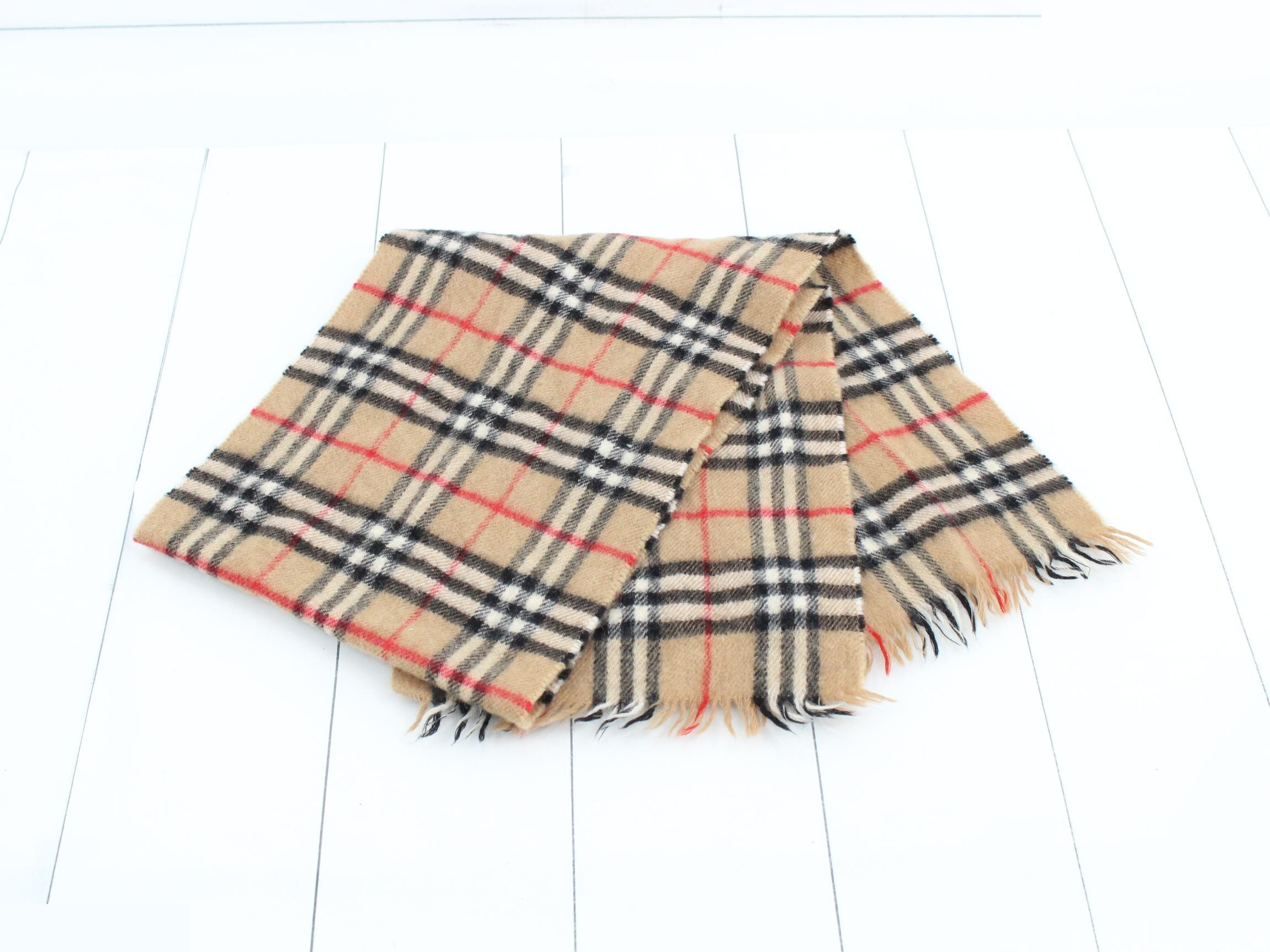 Nova Check Cashmere Scarf — view 3