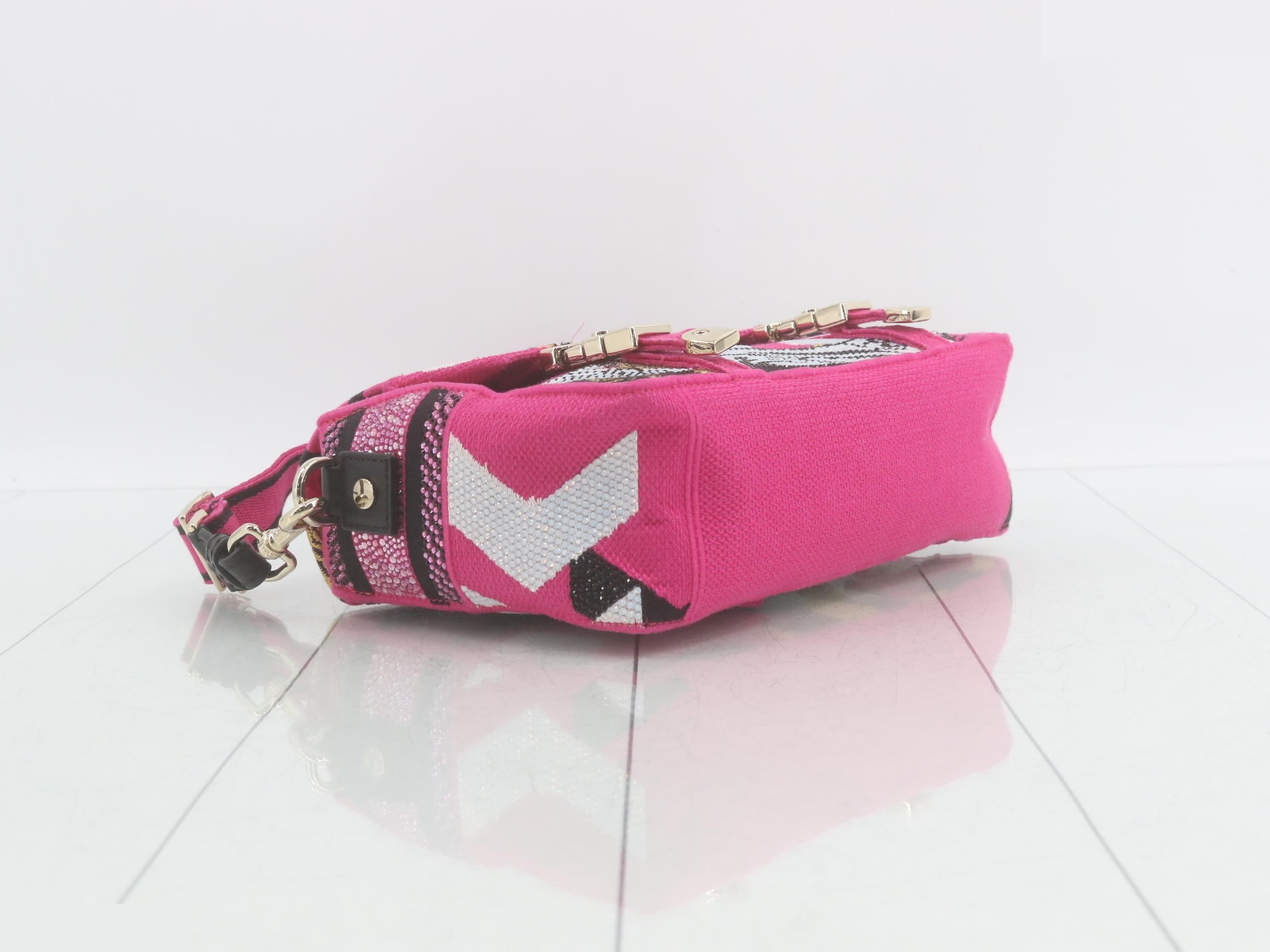 Rhinestone Logo Shoulder Bag — view 5