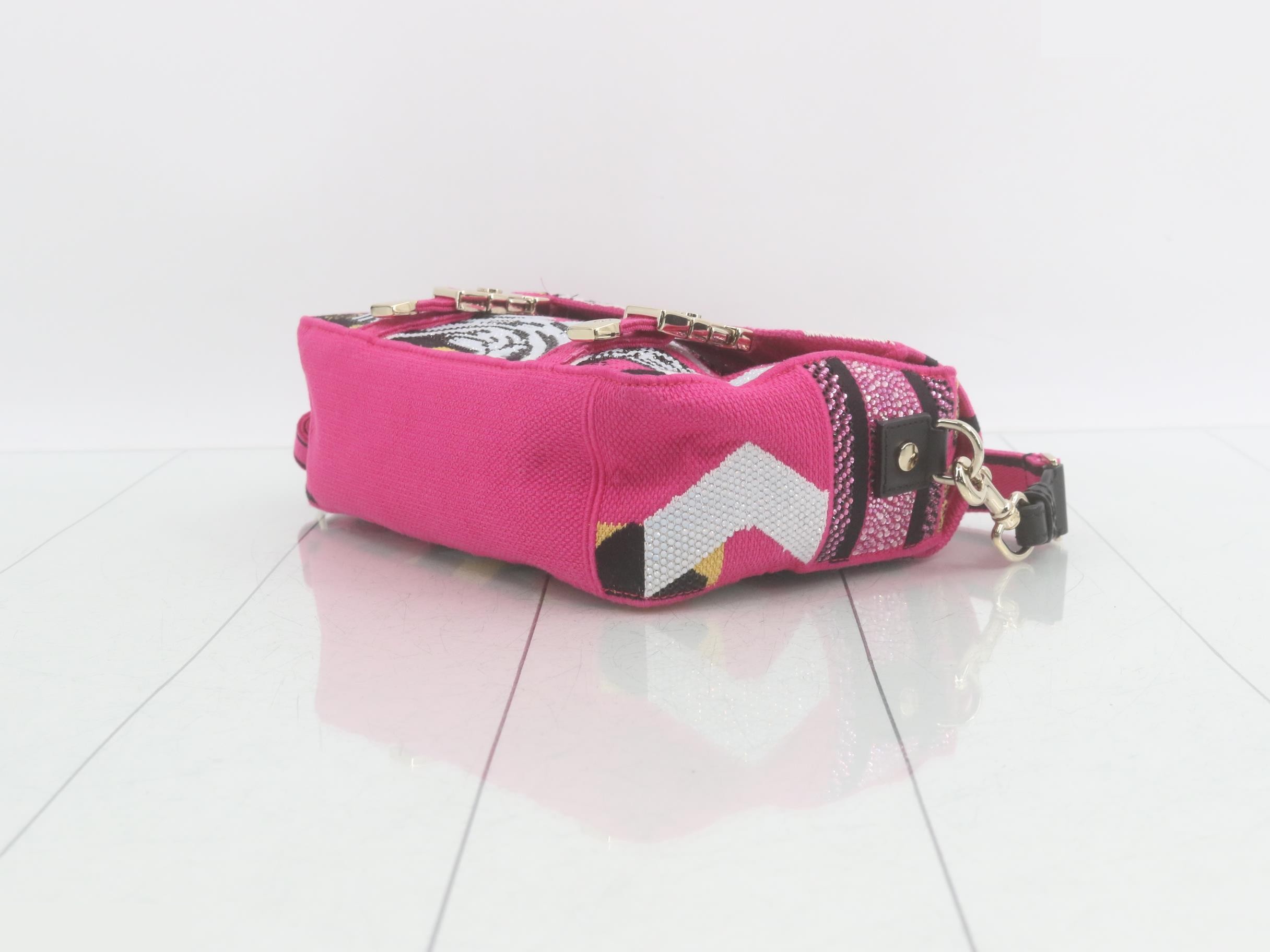 Rhinestone Logo Shoulder Bag — view 6