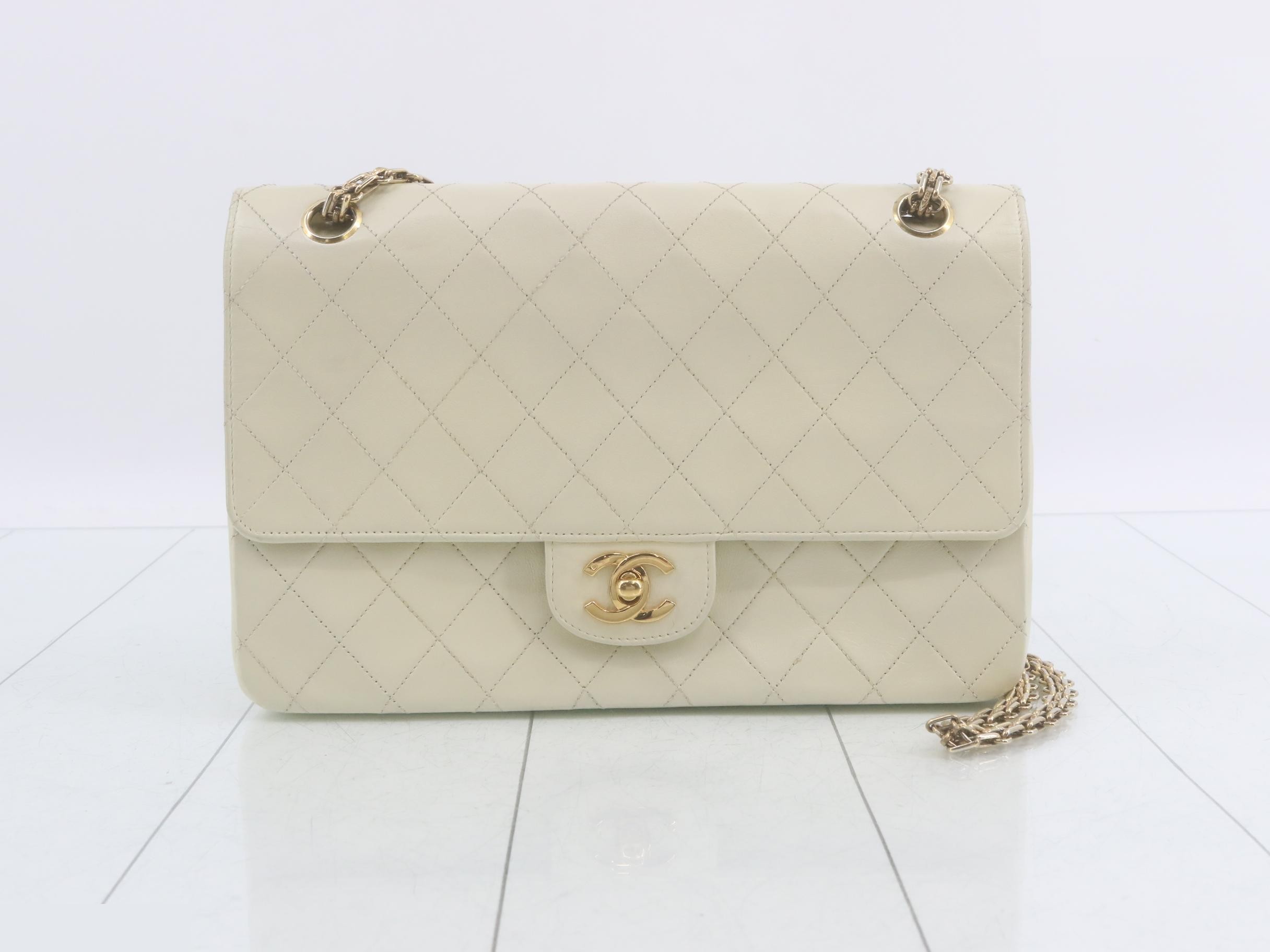 Matelassé Turnlock Double Flap Double Chain Shoulder Bag