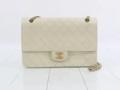 Matelassé Turnlock Double Flap Double Chain Shoulder Bag