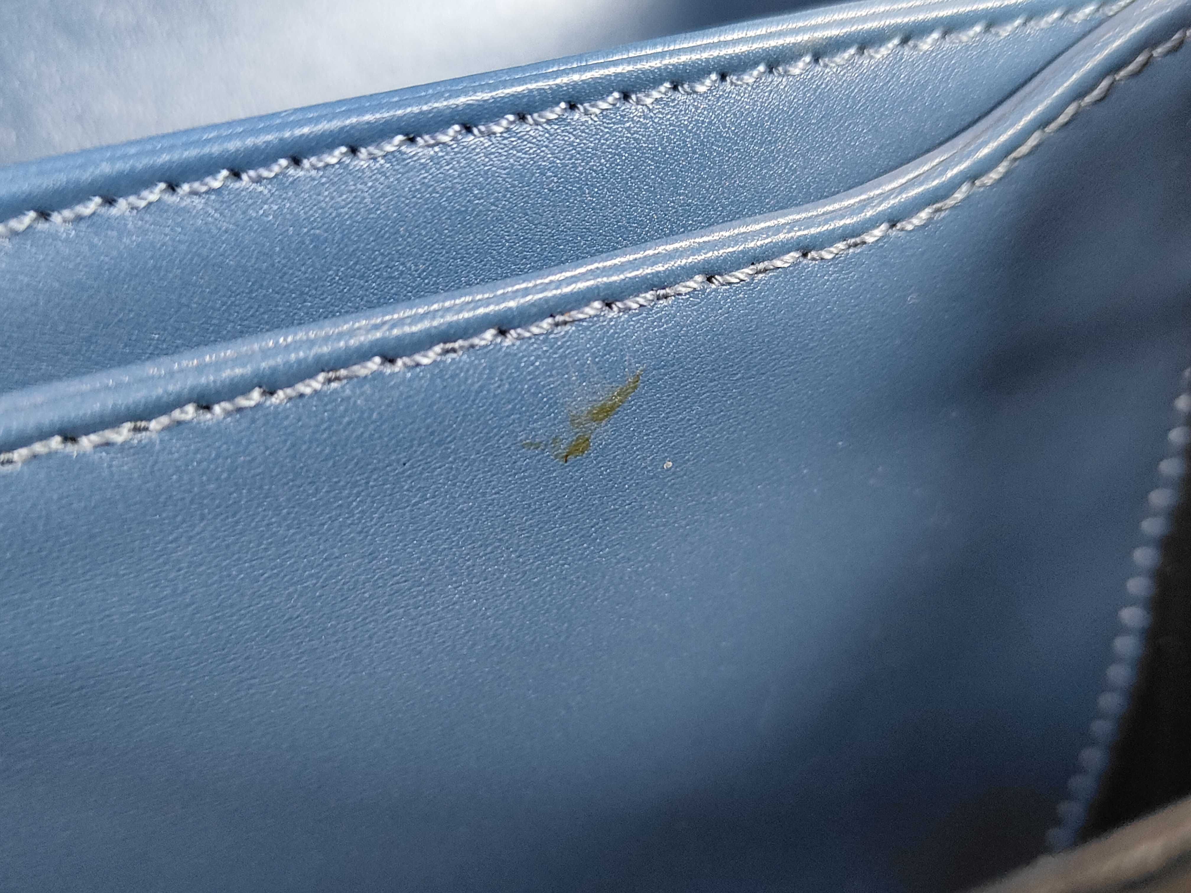 Barcelona Leather Shoulder Bag, Blue — view 14