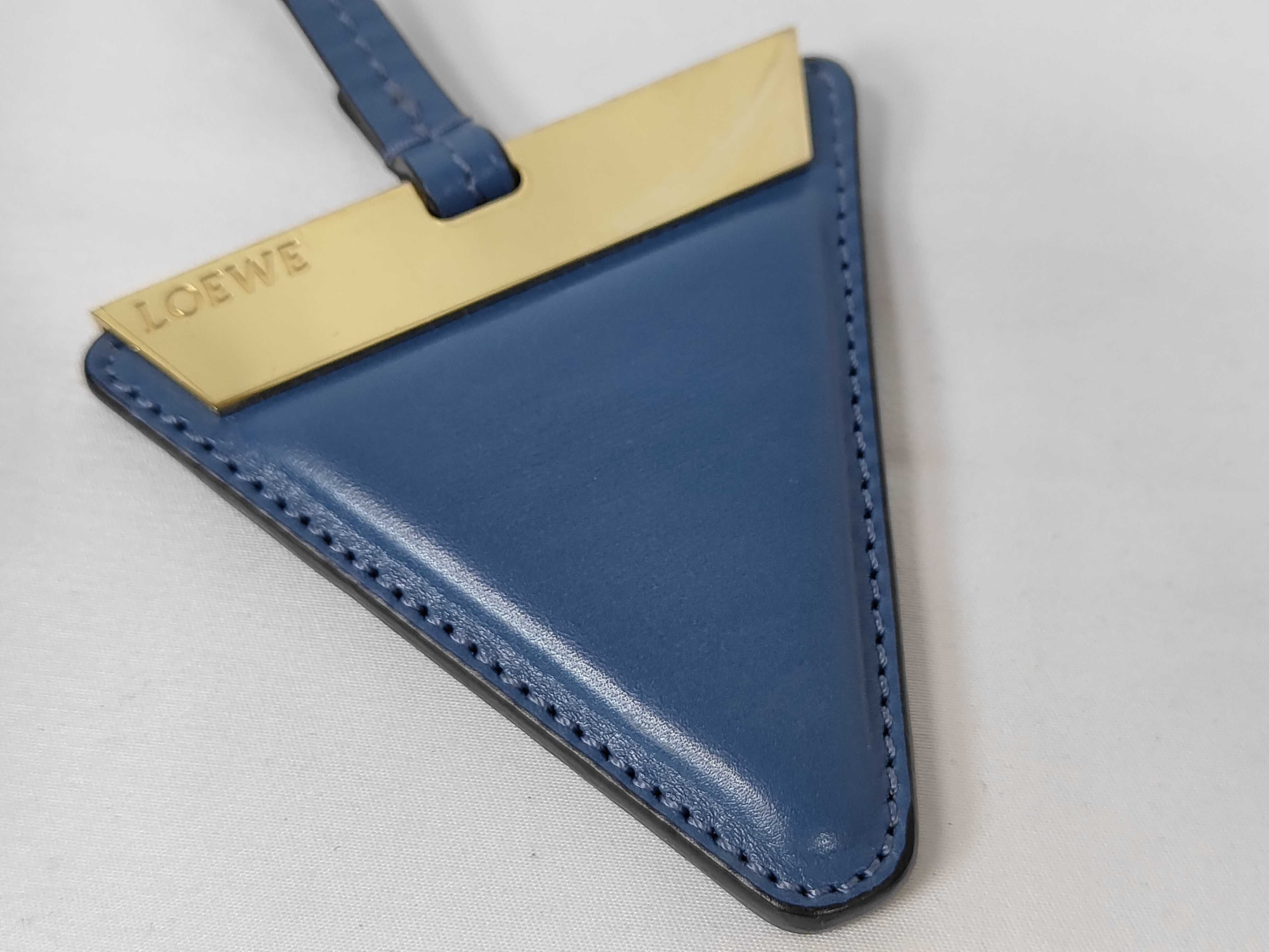 Barcelona Leather Shoulder Bag, Blue — view 15