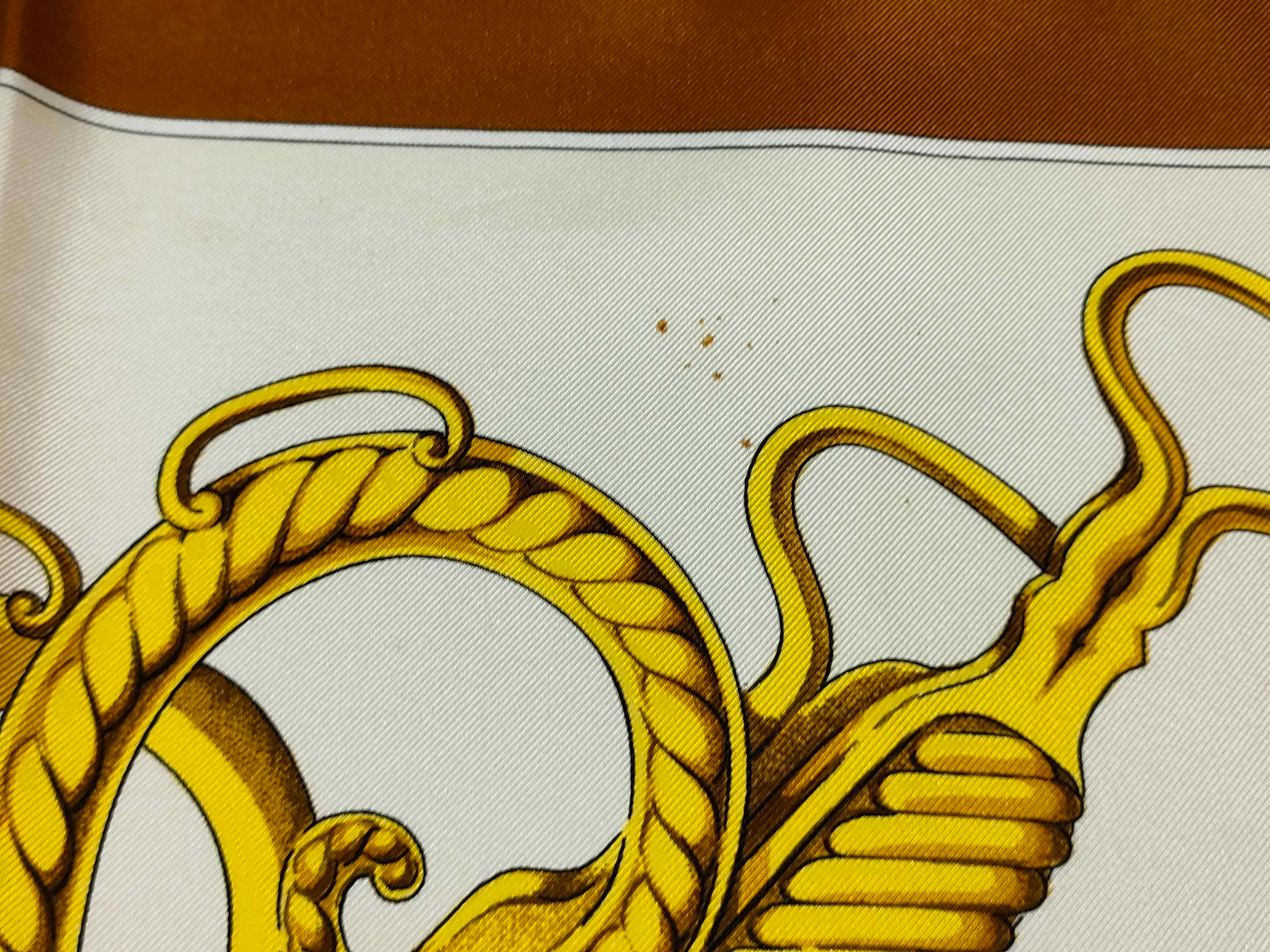 Carre 90 MORS ET GOURMETTES (Henri d'Origny Silk, Brown) - Other Accessories — view 8