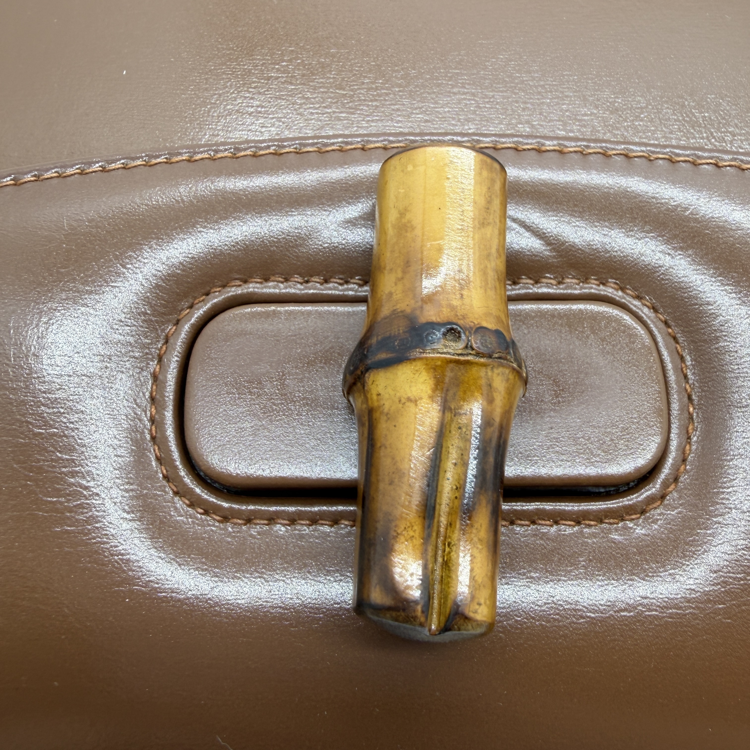 Vintage Bamboo Turnlock Handbag — view 8