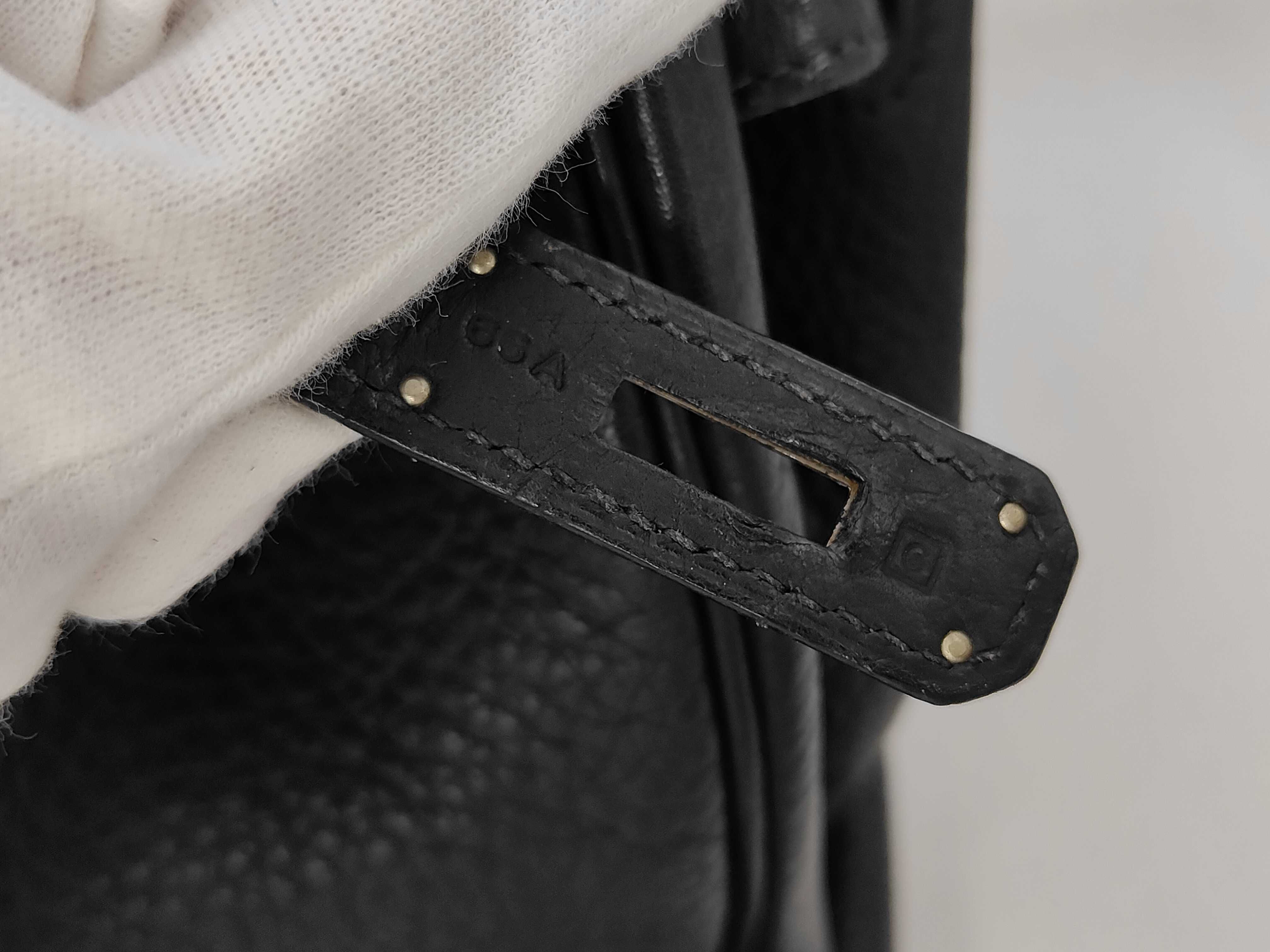 Birkin 40 Fjord Black SV G Handbag — view 11