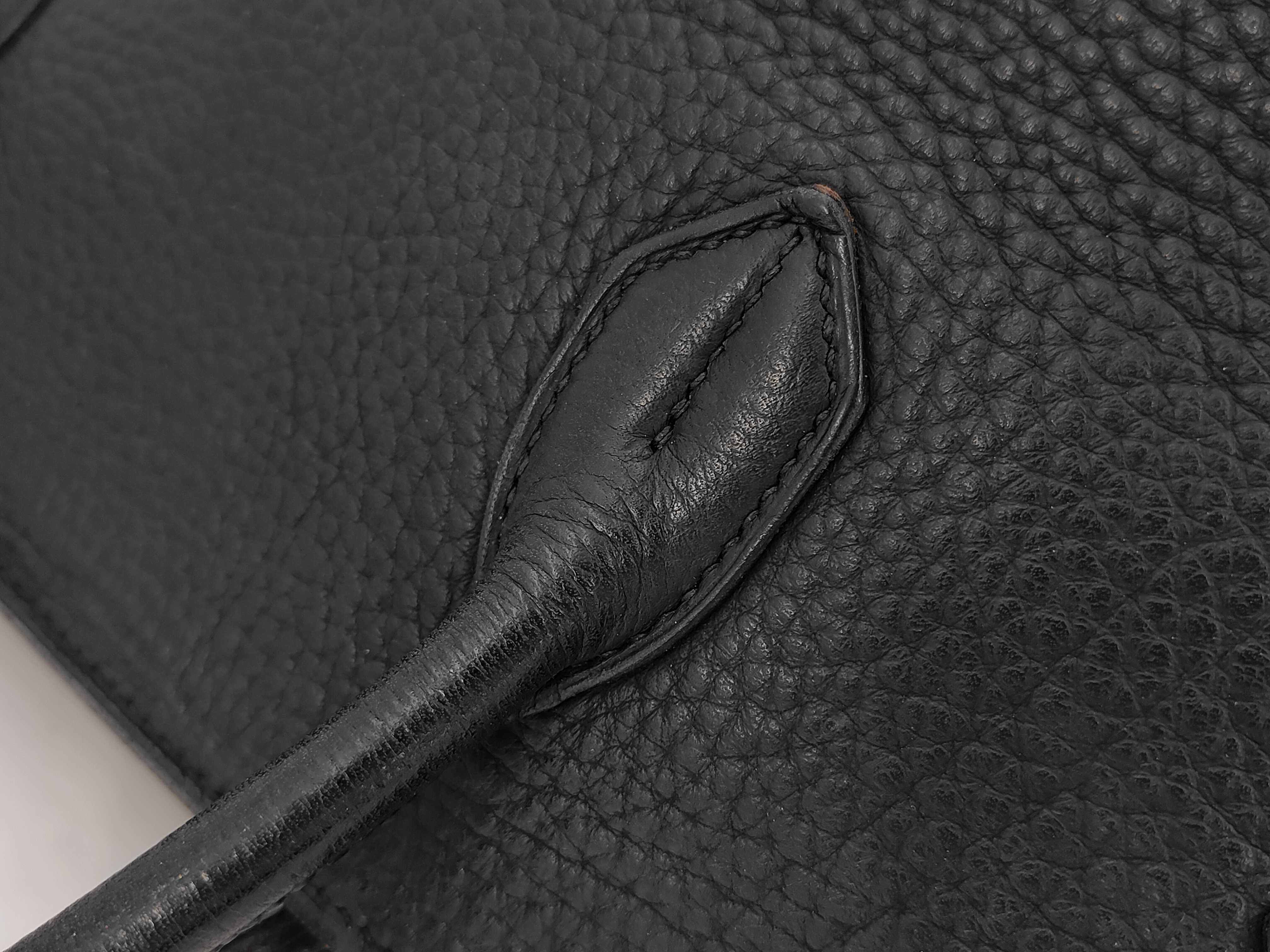 Birkin 40 Fjord Black SV G Handbag — view 7