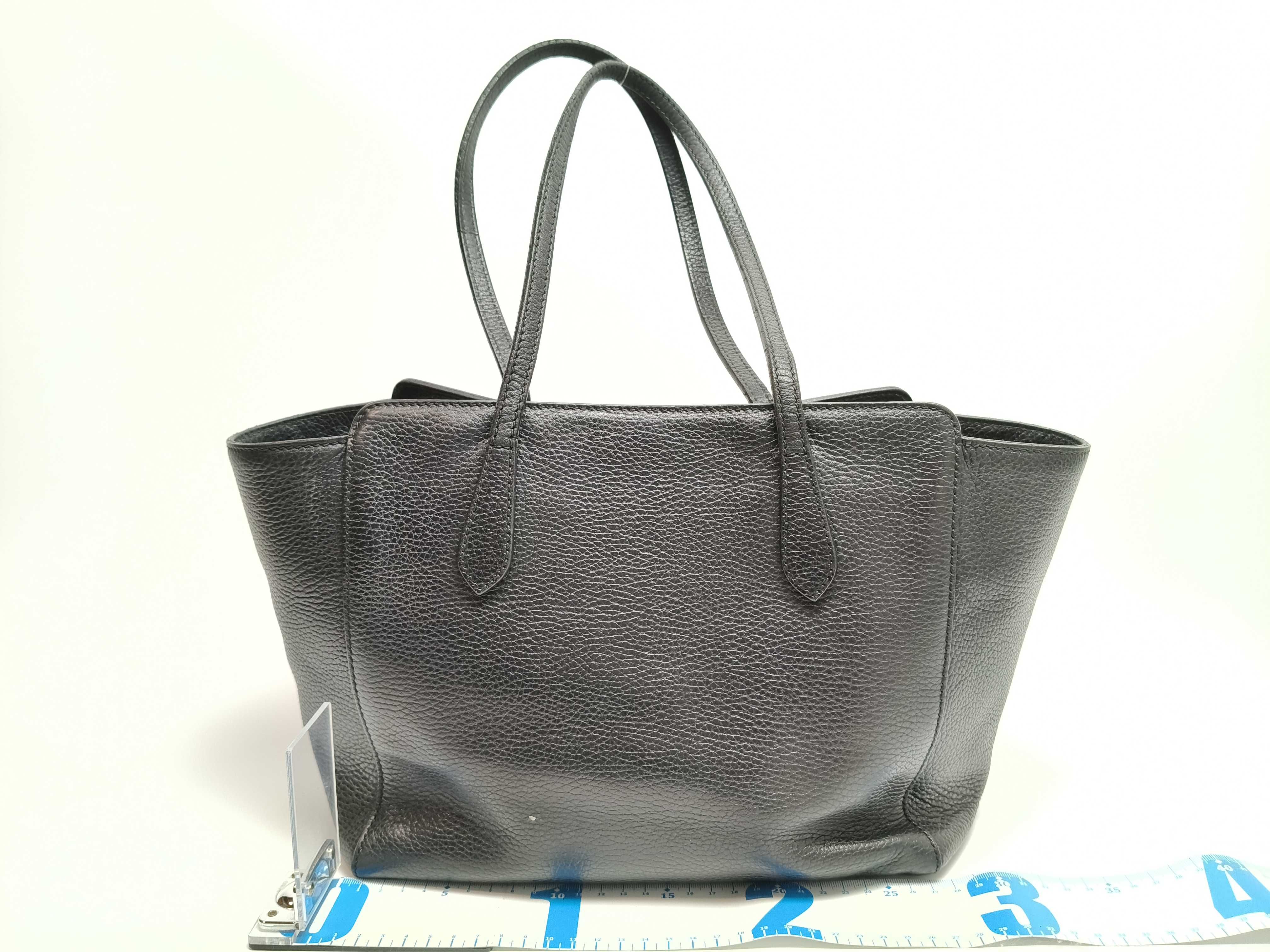 logo leather shoulder bag tote bag — view 2