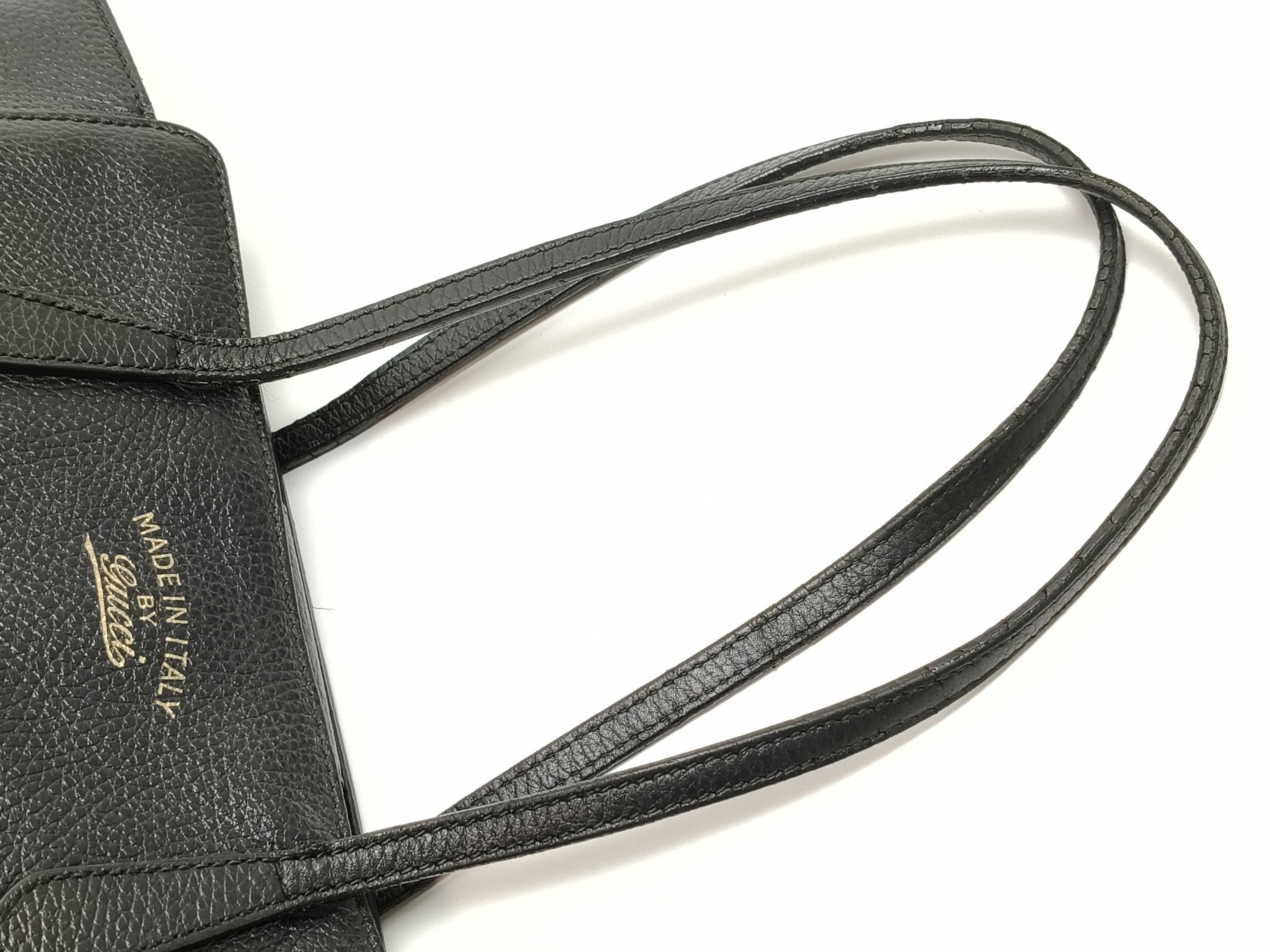 logo leather shoulder bag tote bag — view 3