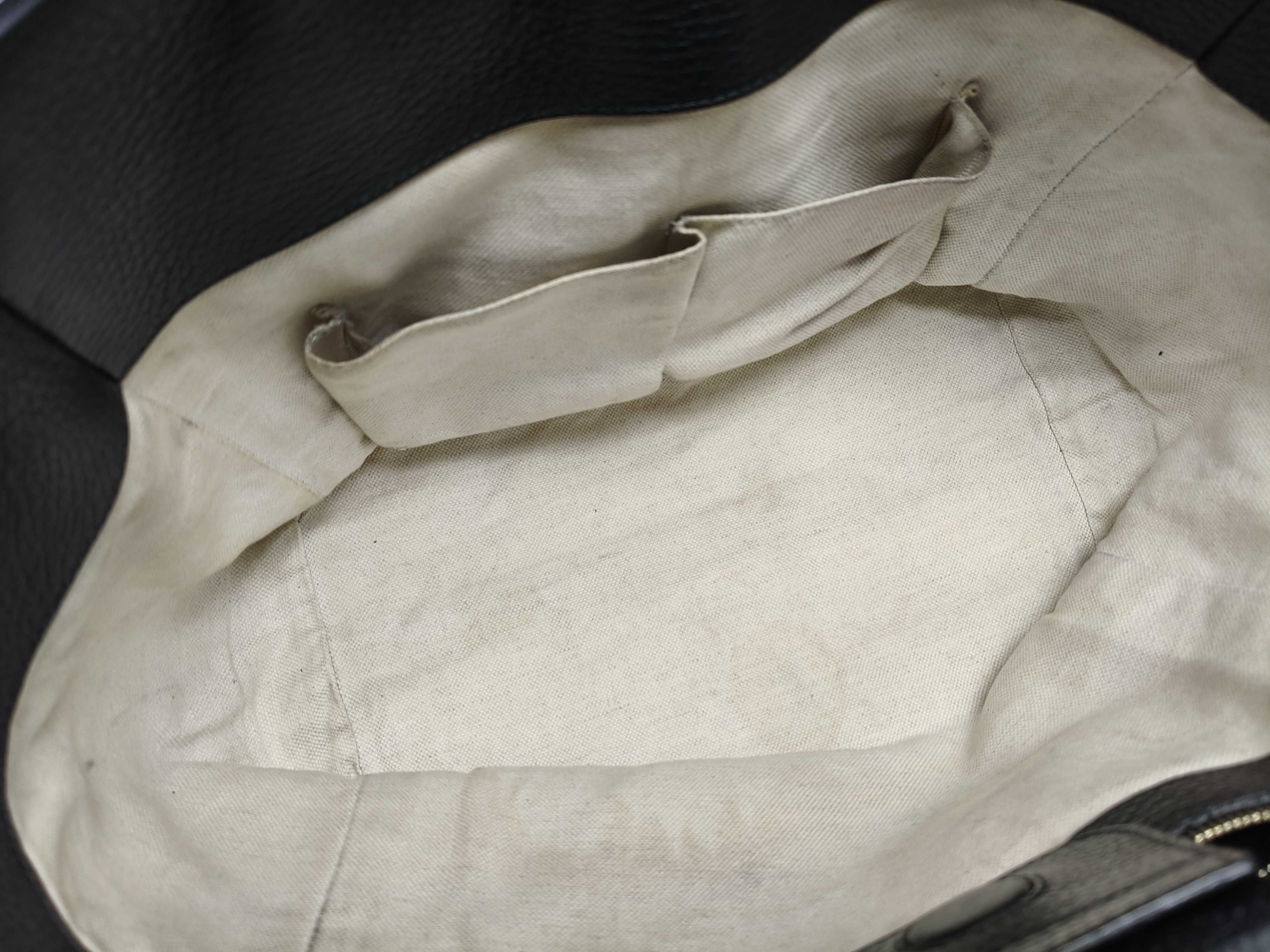 logo leather shoulder bag tote bag — view 9