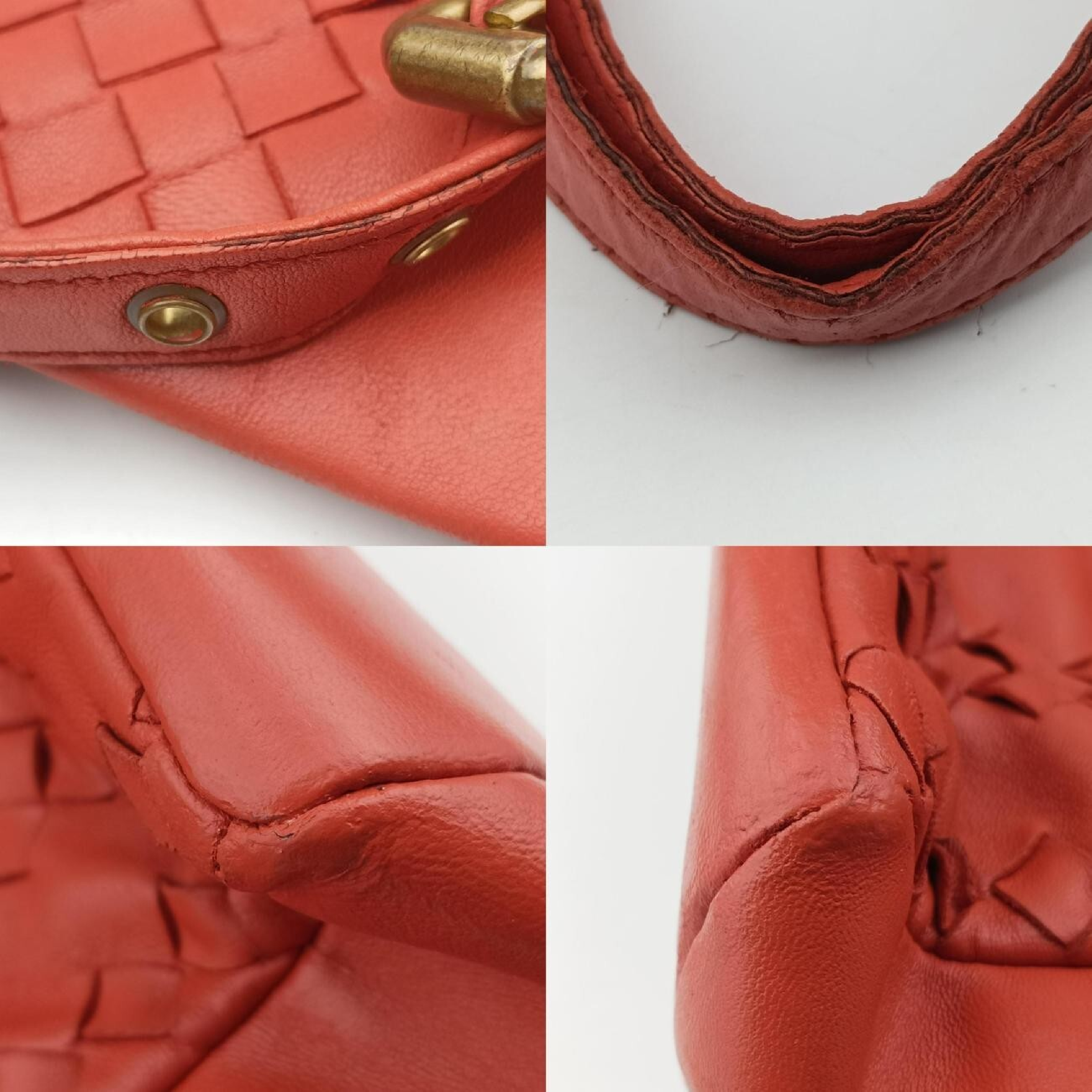 Intrecciato Orange Lambskin Handbag 162934 V00A2 6200 — view 10