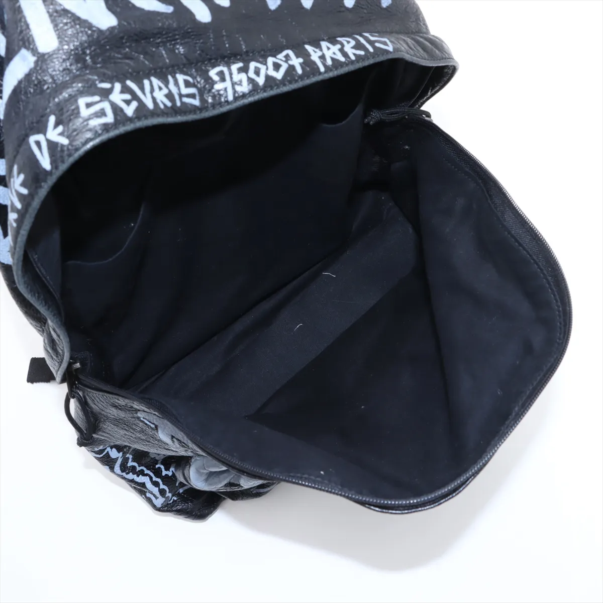 Graffiti Explorer Leather Backpack/Rucksack, Black 503221 — view 7