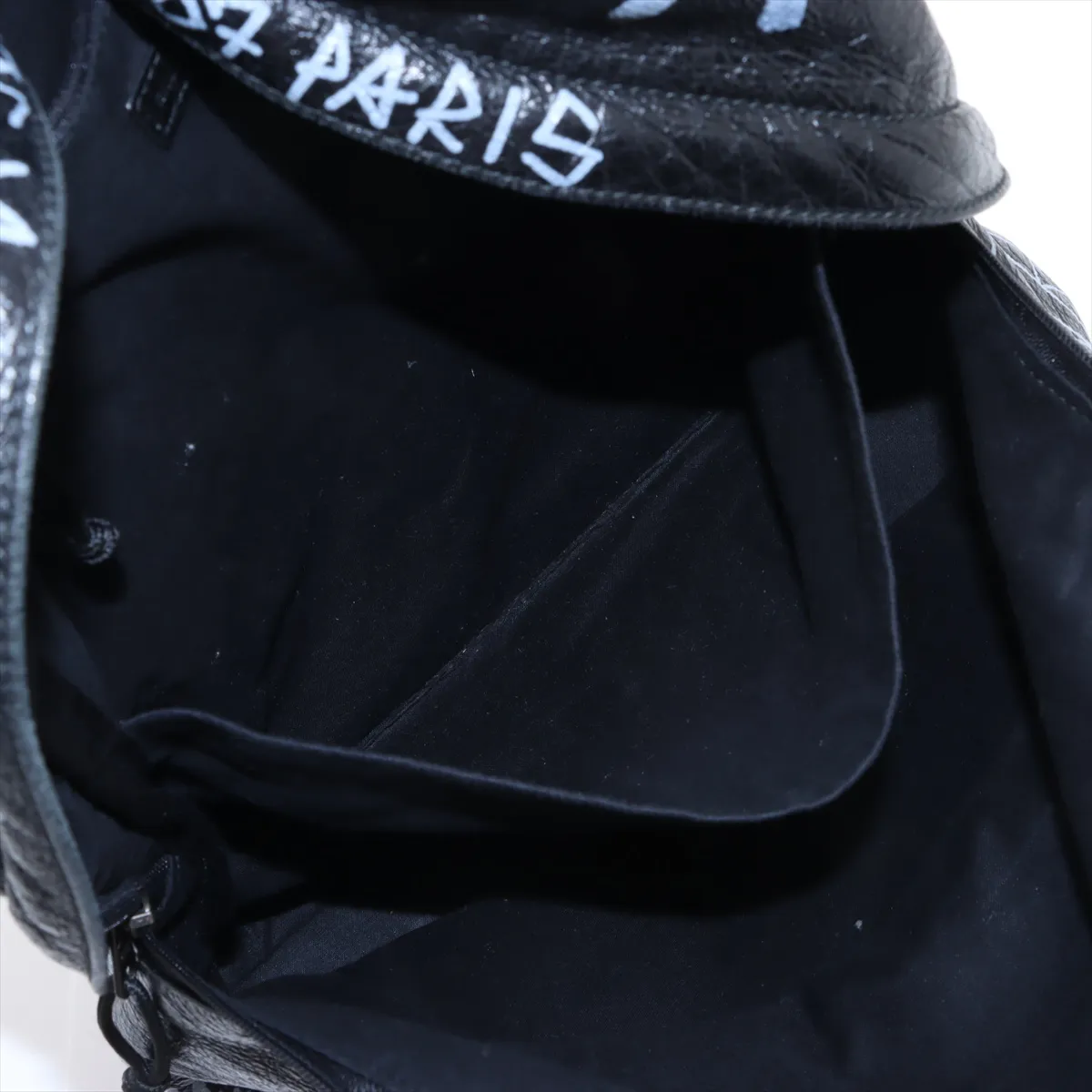 Graffiti Explorer Leather Backpack/Rucksack, Black 503221 — view 8
