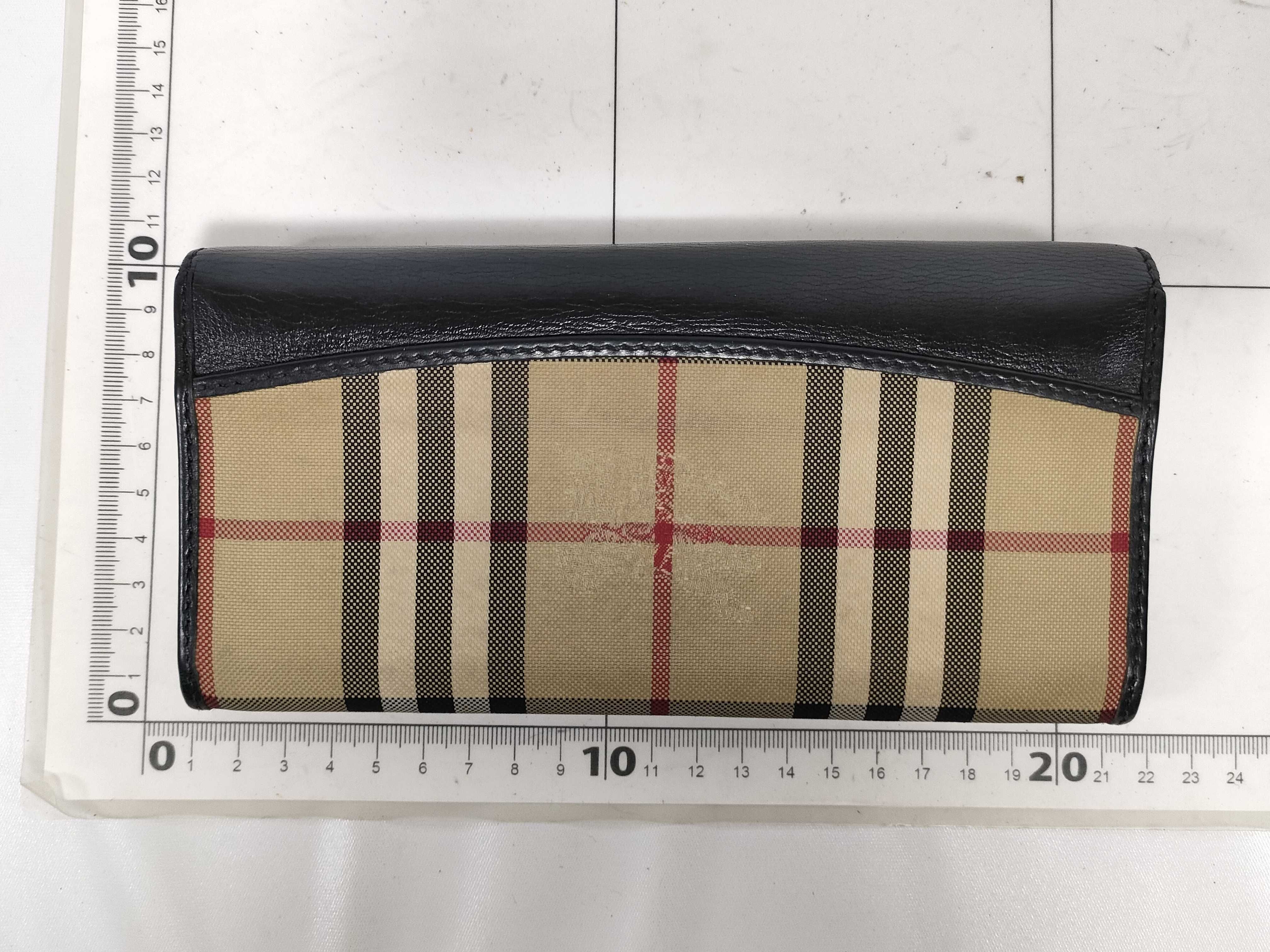 Shadow Horse Nova Check Leather x Nylon Long Wallet — view 2
