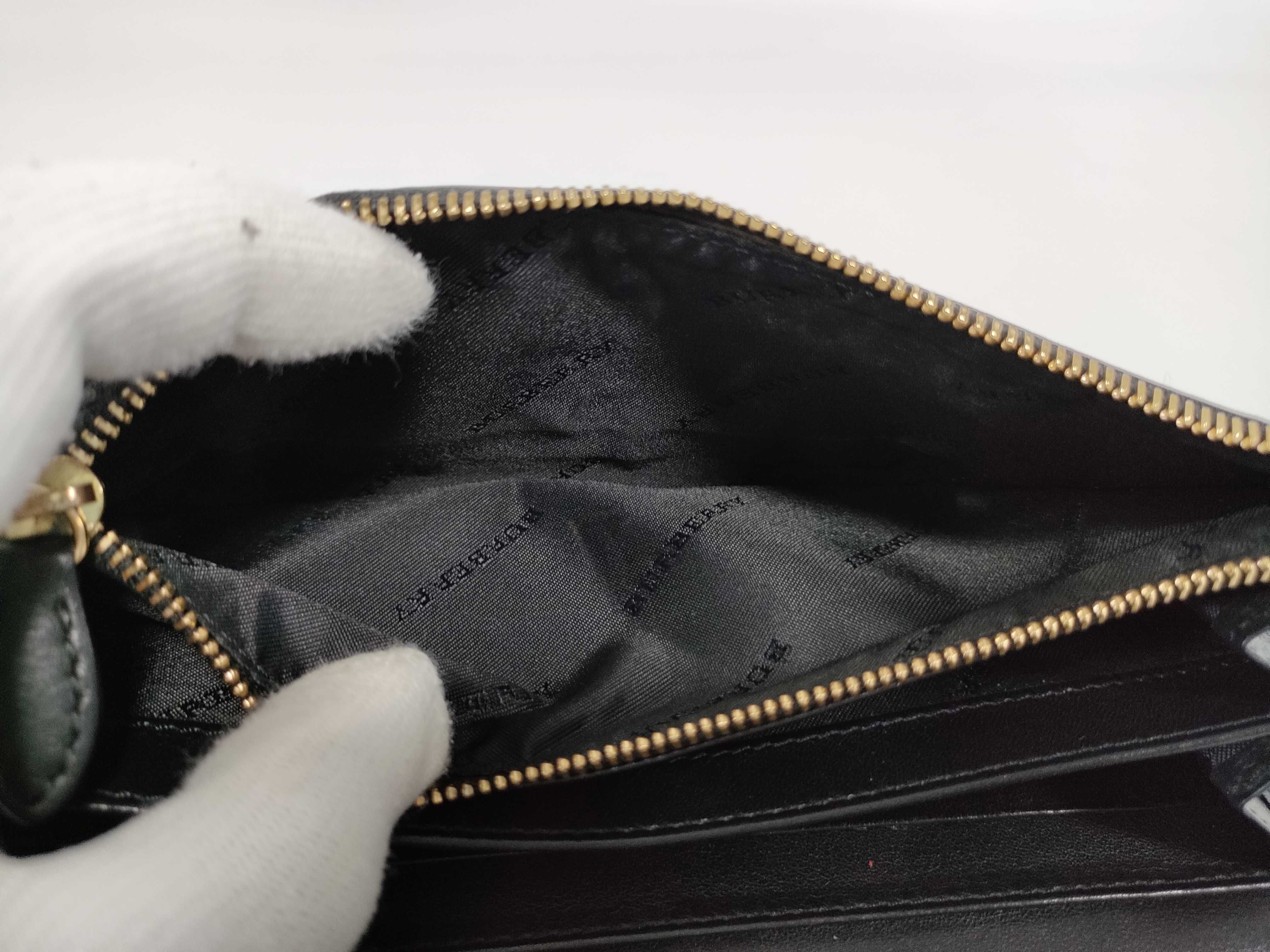 Shadow Horse Nova Check Leather x Nylon Long Wallet — view 12