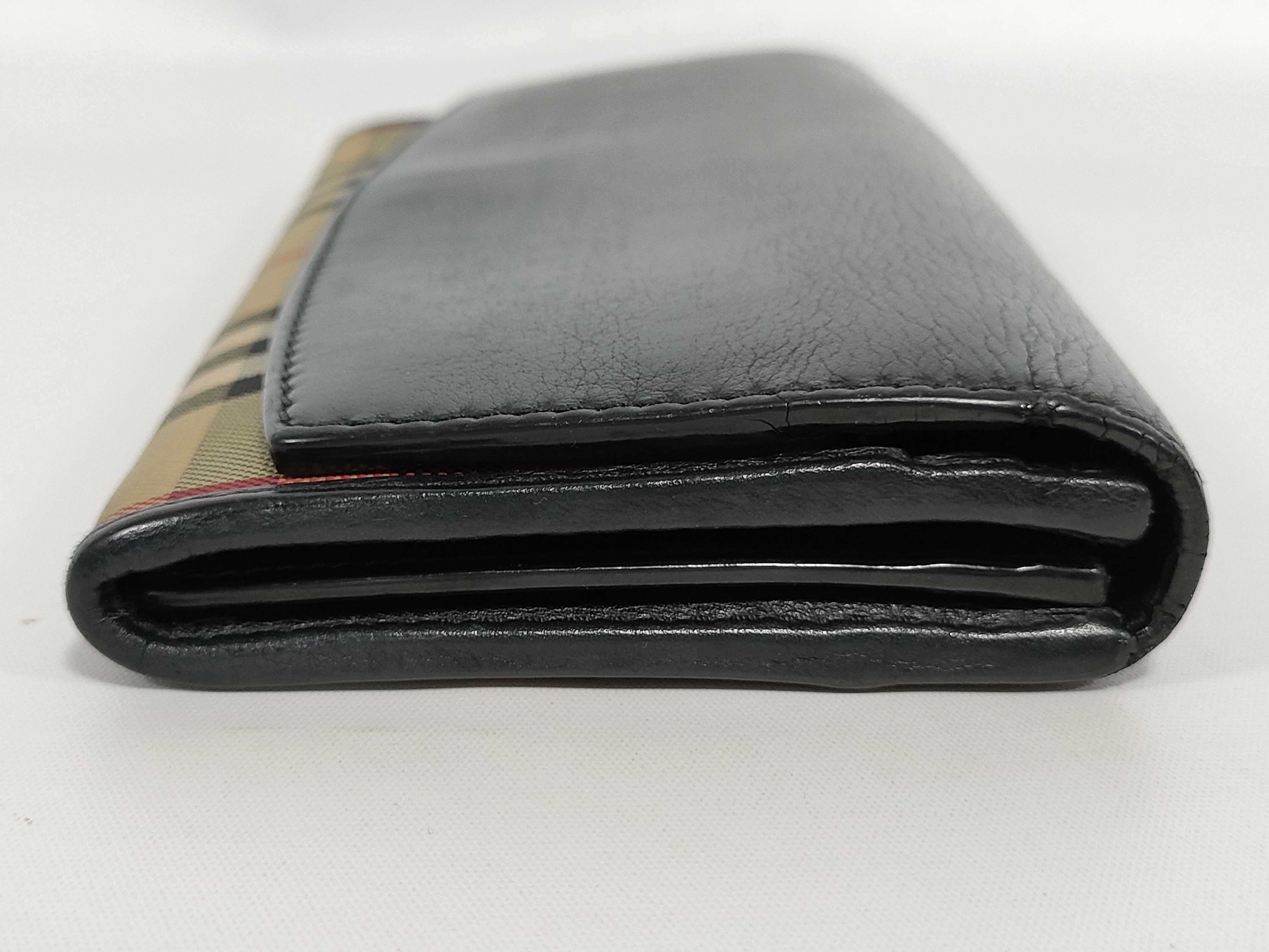 Shadow Horse Nova Check Leather x Nylon Long Wallet — view 3