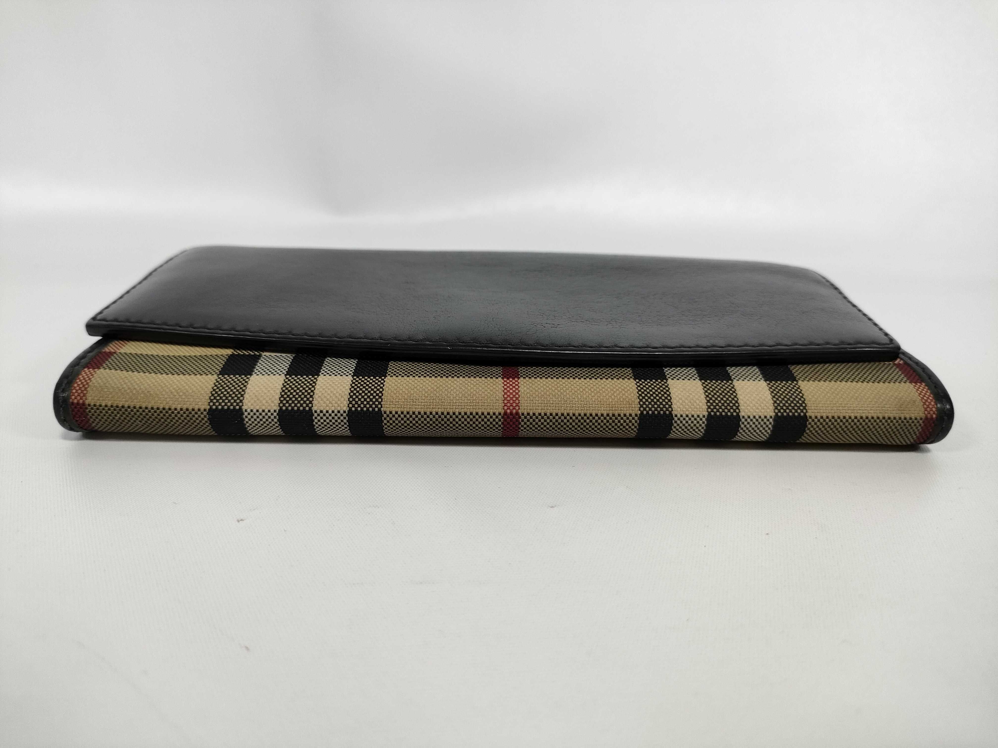 Shadow Horse Nova Check Leather x Nylon Long Wallet — view 5
