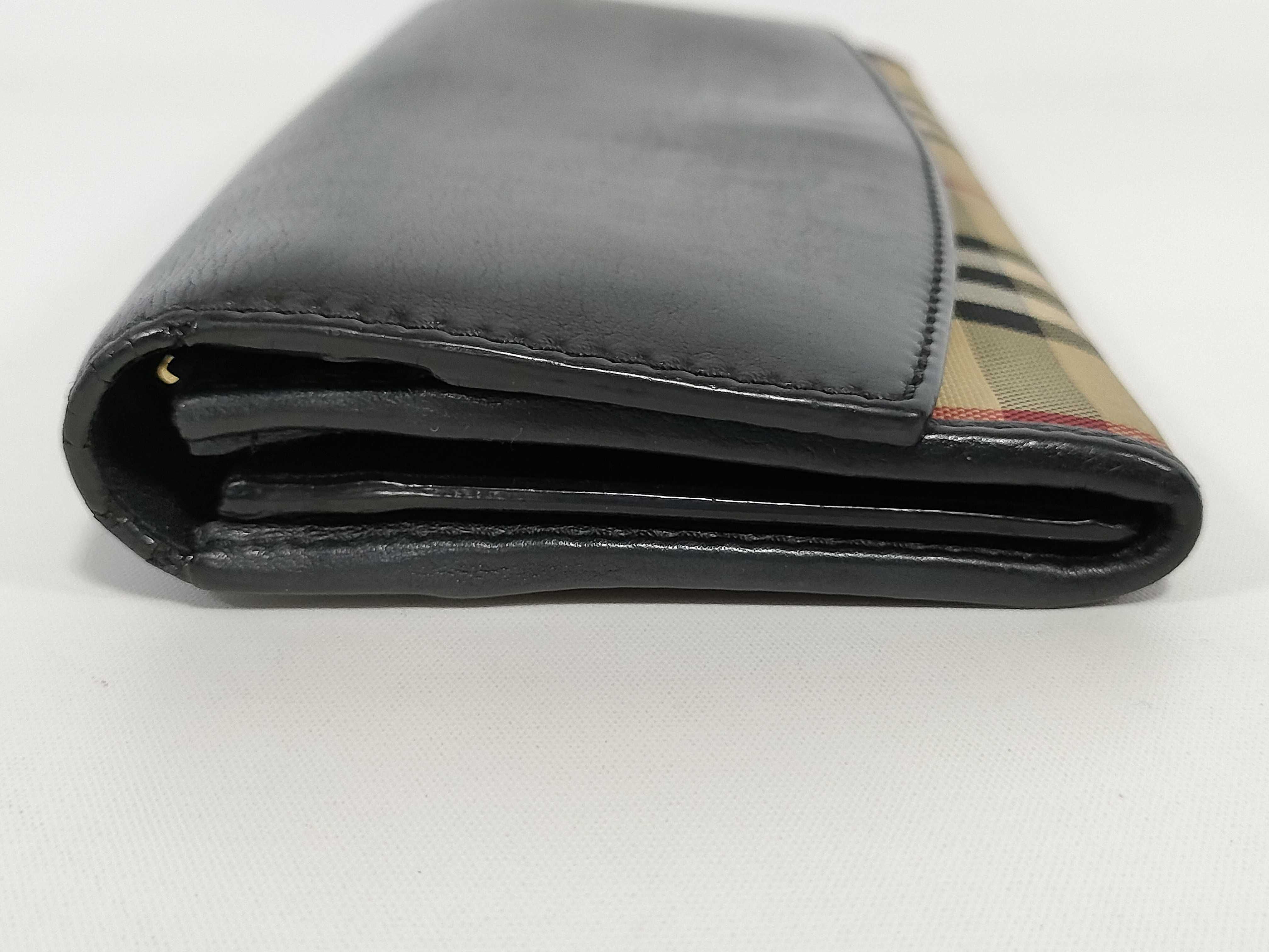 Shadow Horse Nova Check Leather x Nylon Long Wallet — view 6