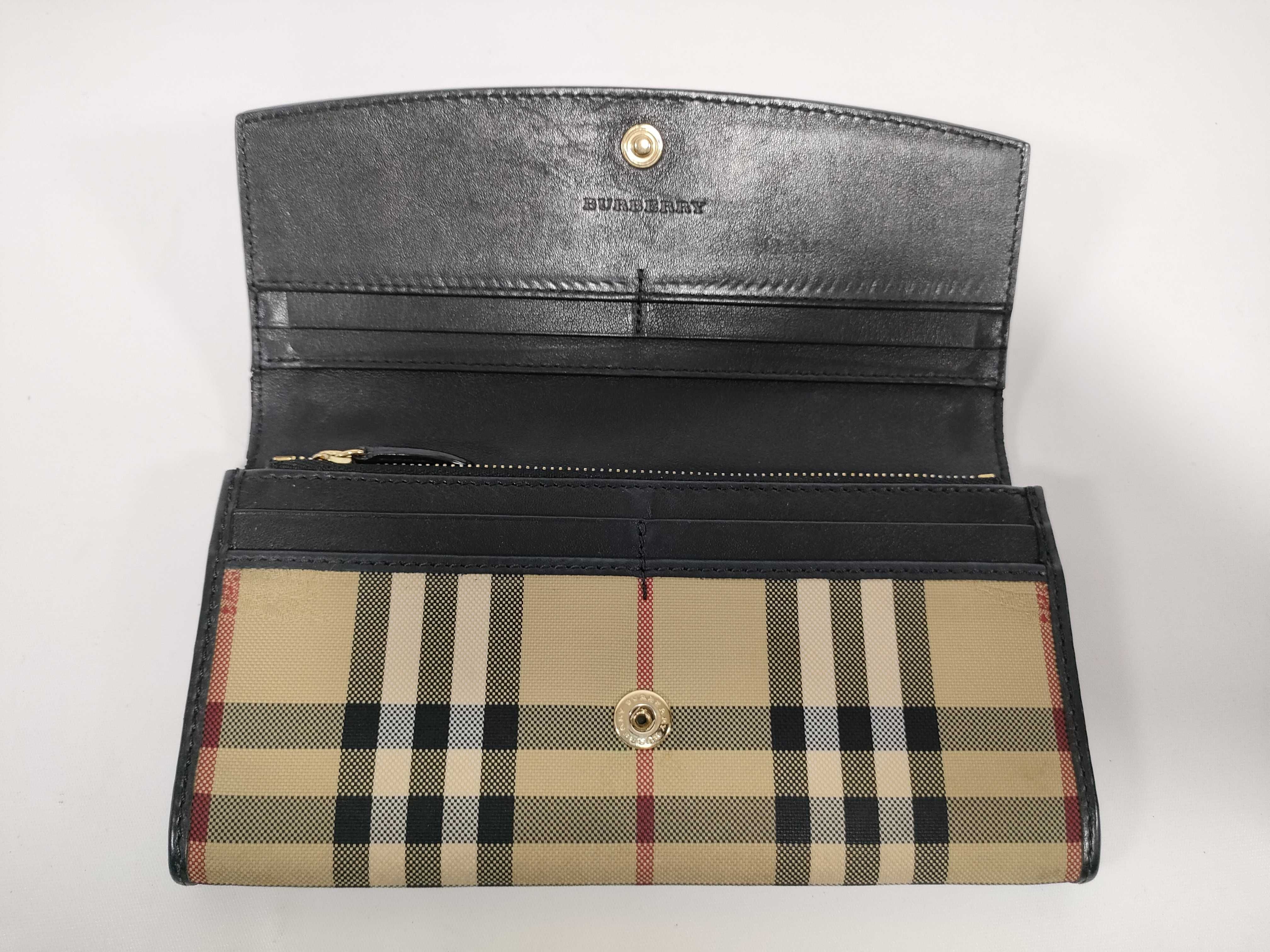Shadow Horse Nova Check Leather x Nylon Long Wallet — view 8