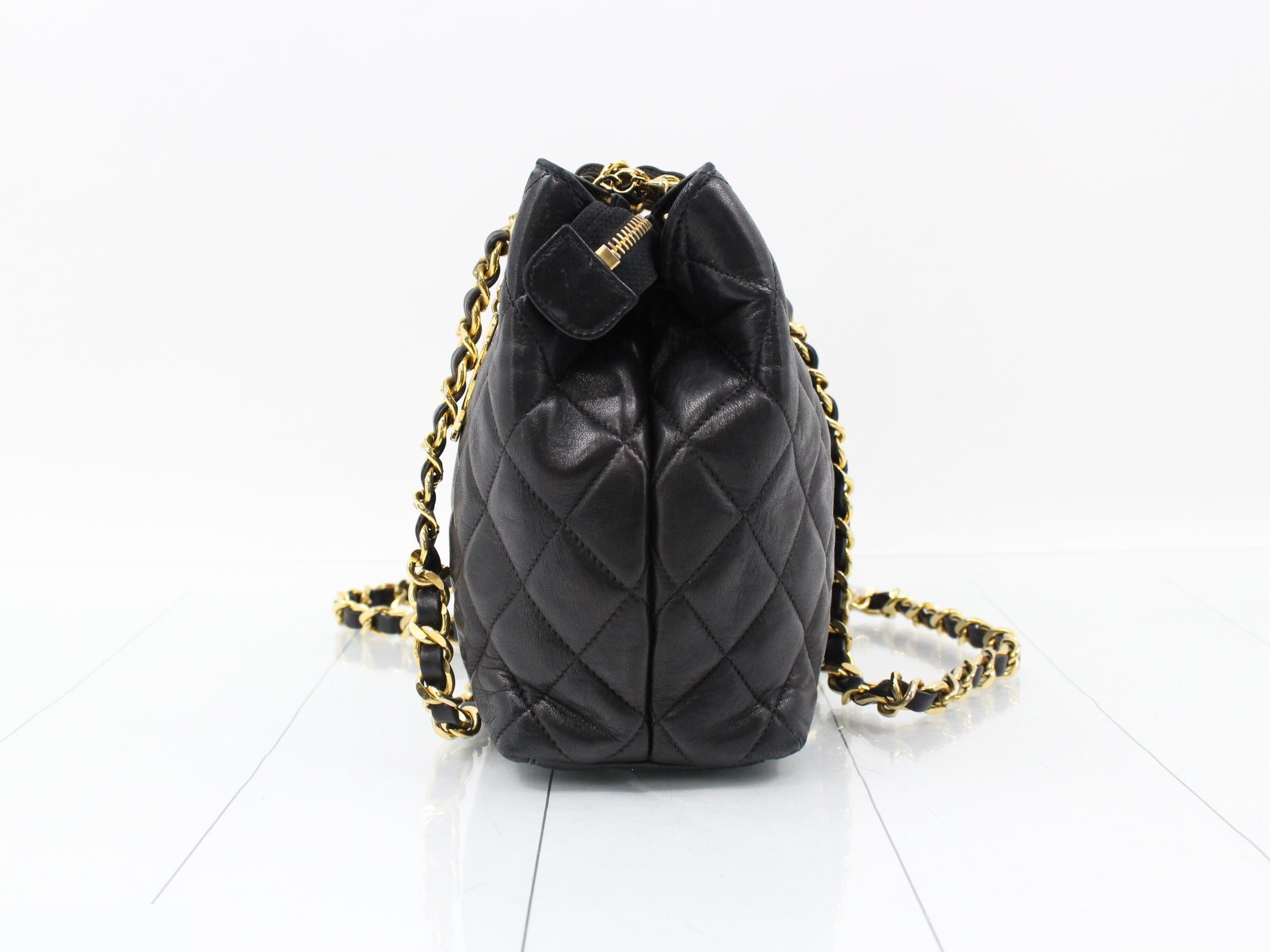 Matelasse Lambskin Coco Mark Charm Chain Tote — view 4