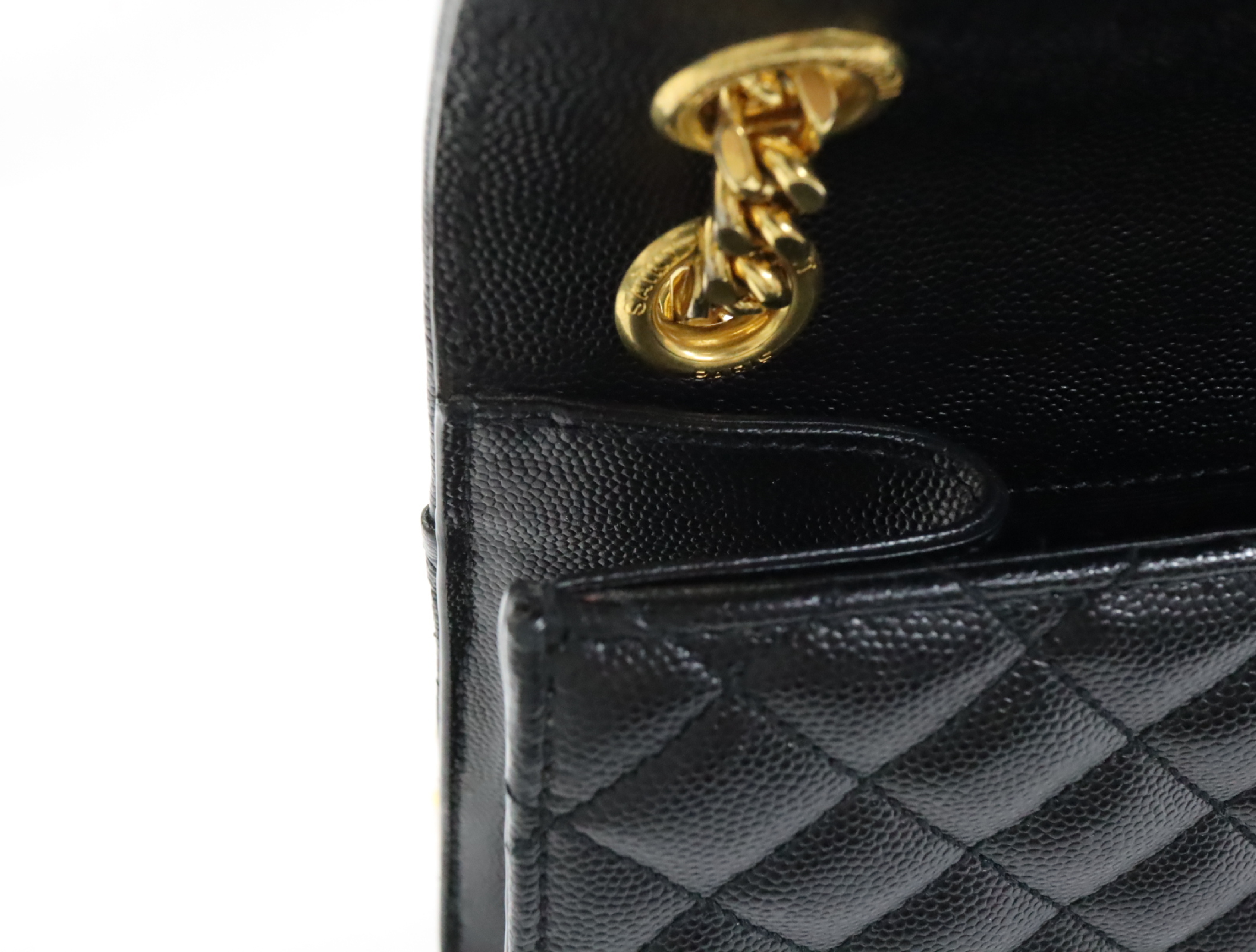Envelope Leather Chain Shoulder Bag, Black, 600185 (Shoulder Bag) — view 15