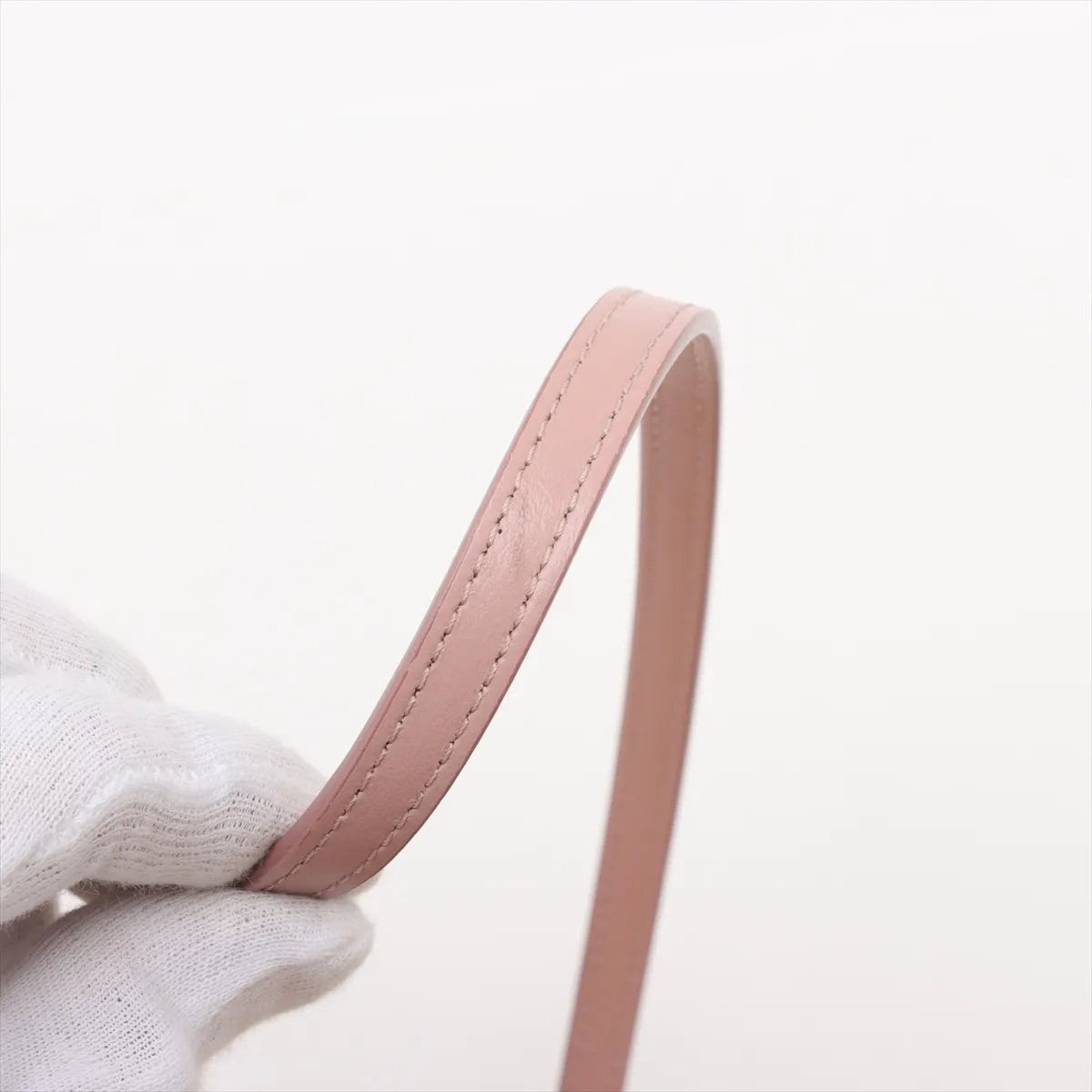 Triomphe Panier Raffia x Leather Basket Bag Beige x Pink — view 10