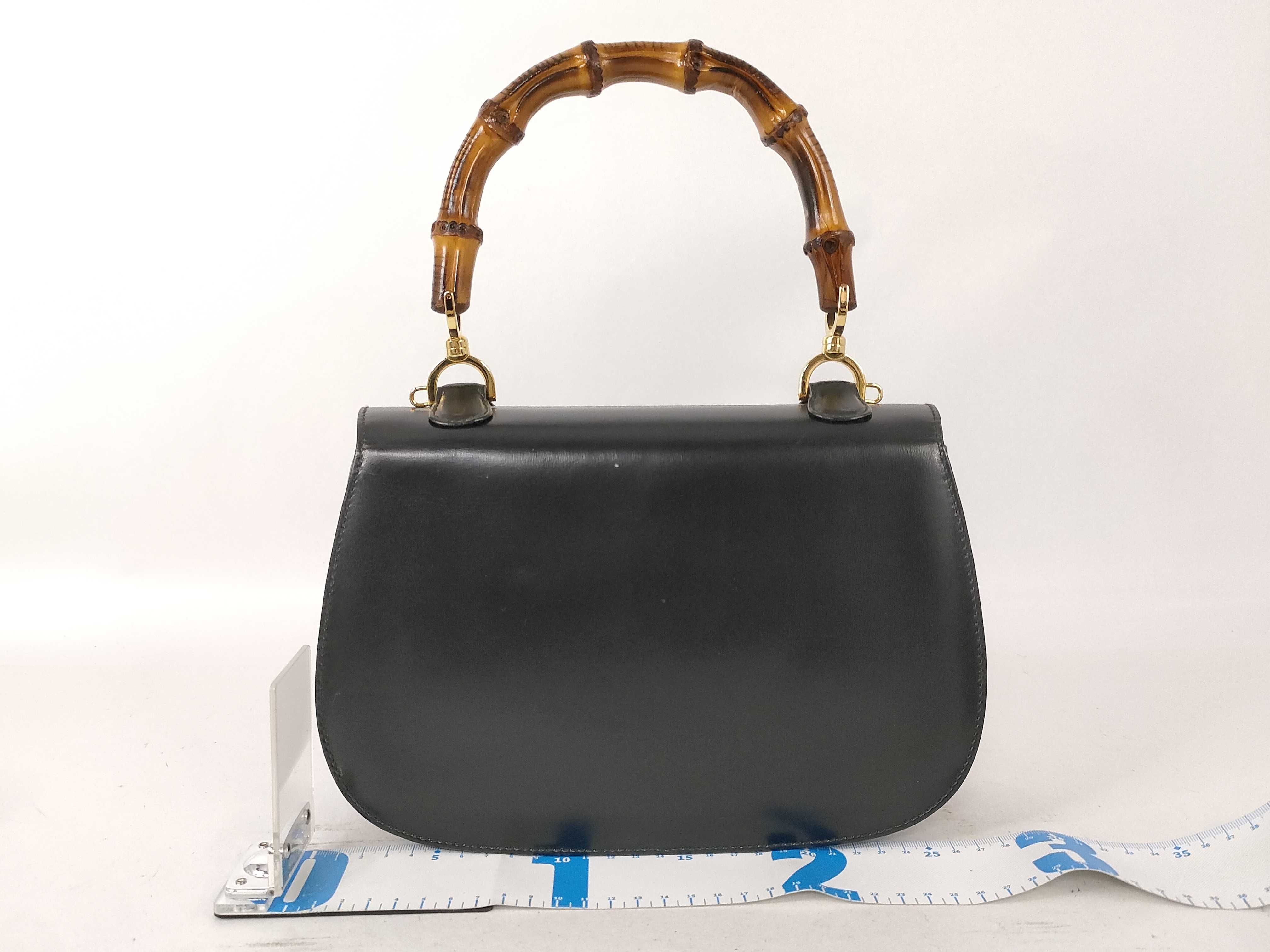 Bamboo Hand 2-way Black Handbag — view 2