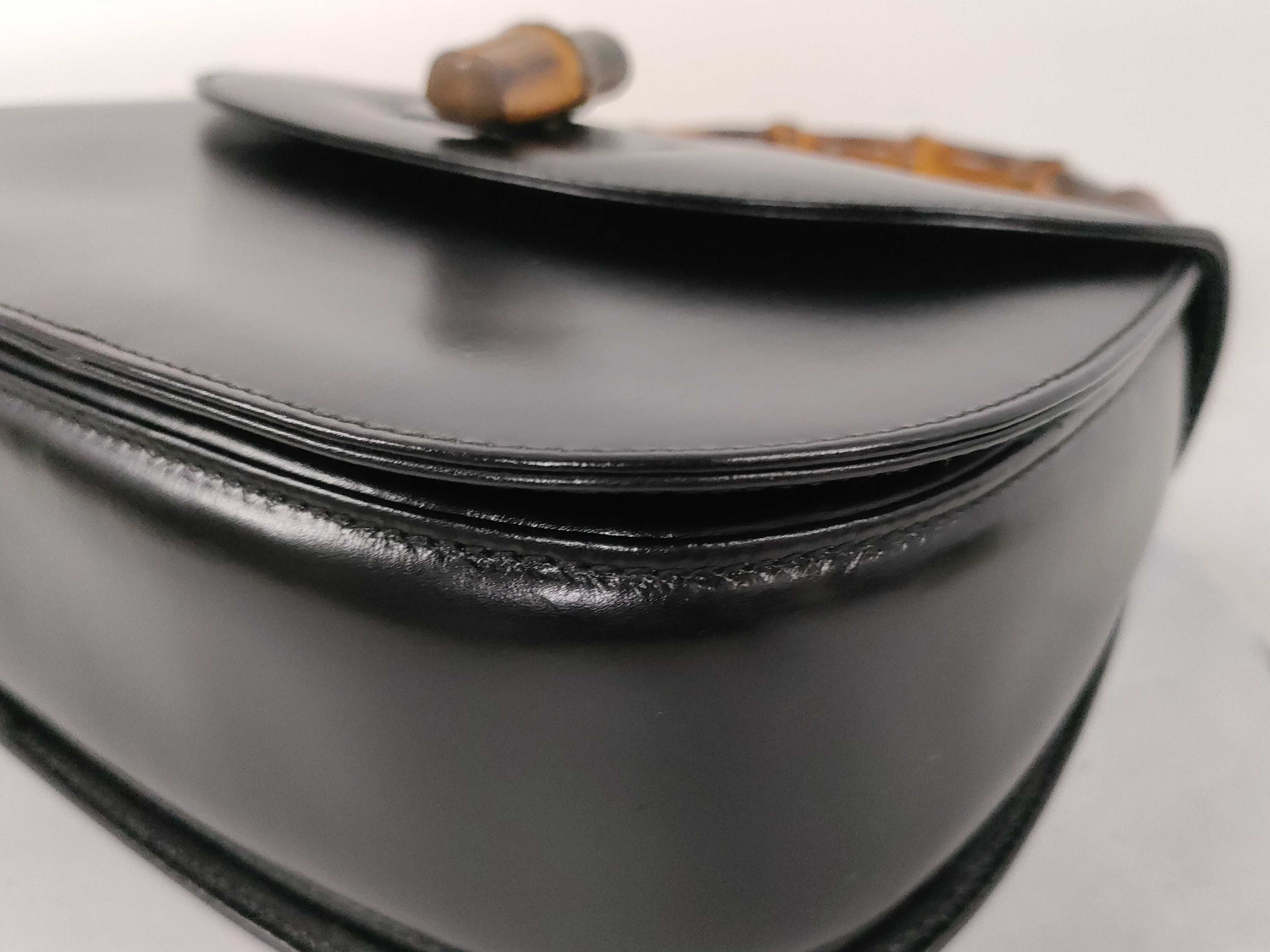 Bamboo Hand 2-way Black Handbag — view 6