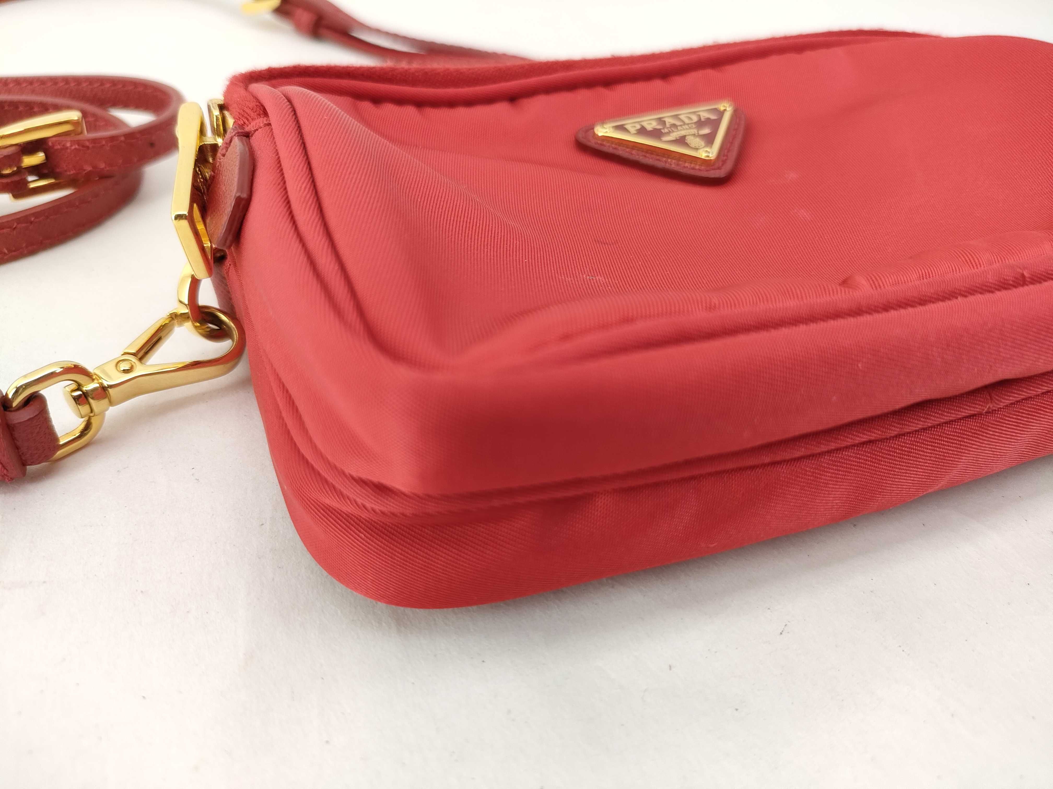 Nylon Tessuto Nylon Shoulder Bag, Red Shoulder Bag — view 4