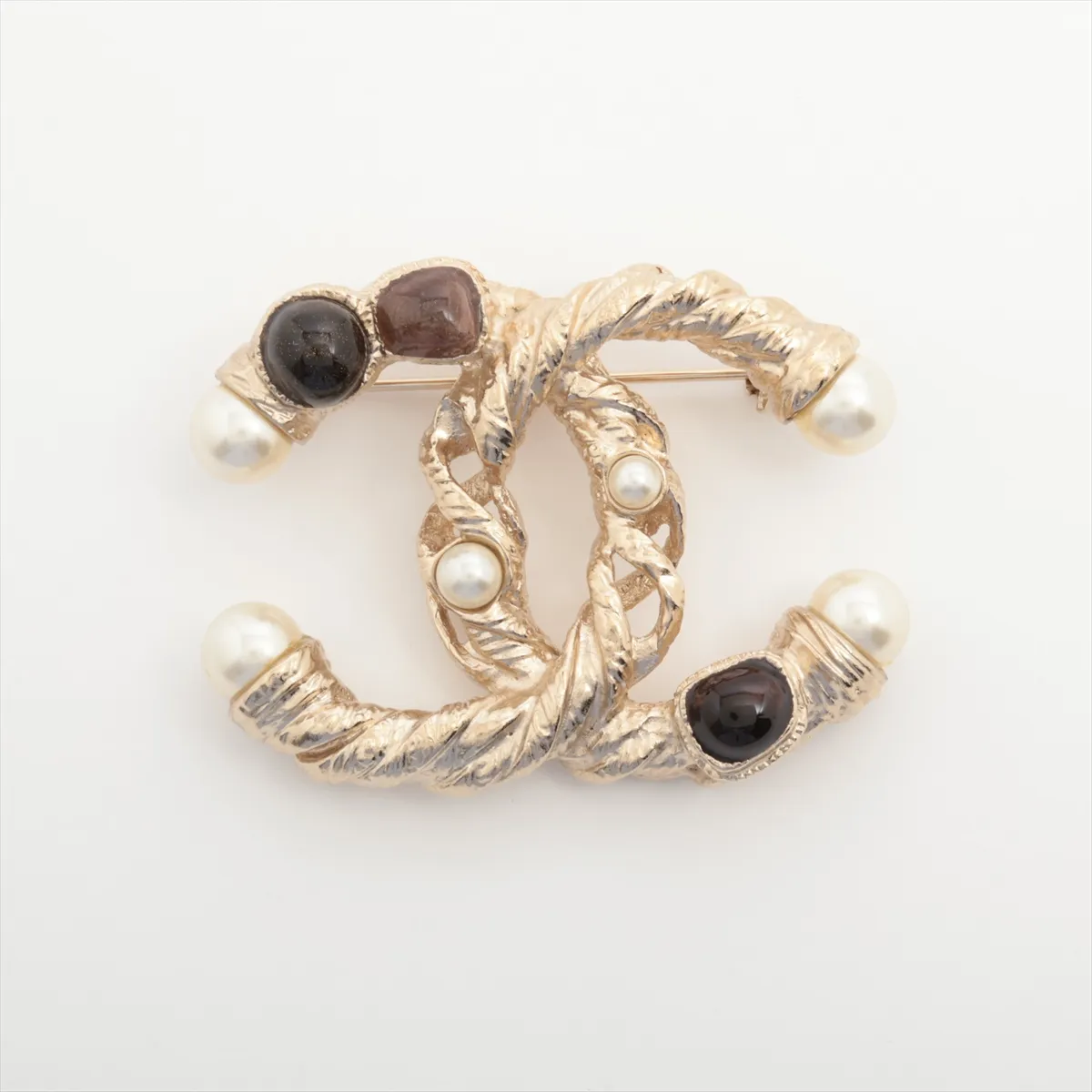 Cocomark A11A Brooch GP x Fake Pearl Champagne Gold