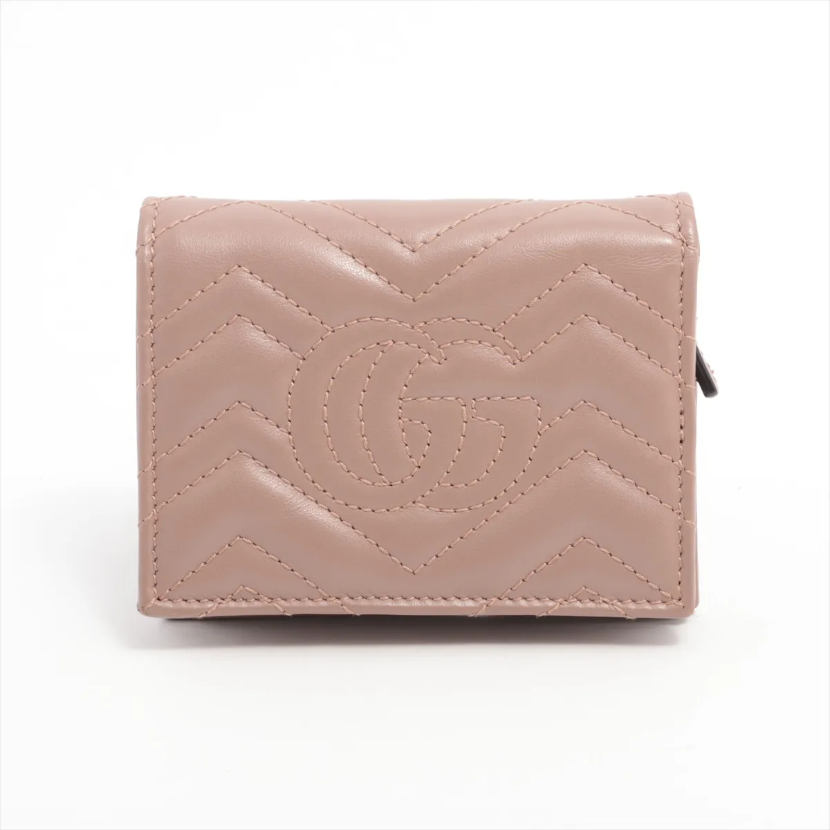 Double G 466492 Leather Compact Wallet Pink — view 2