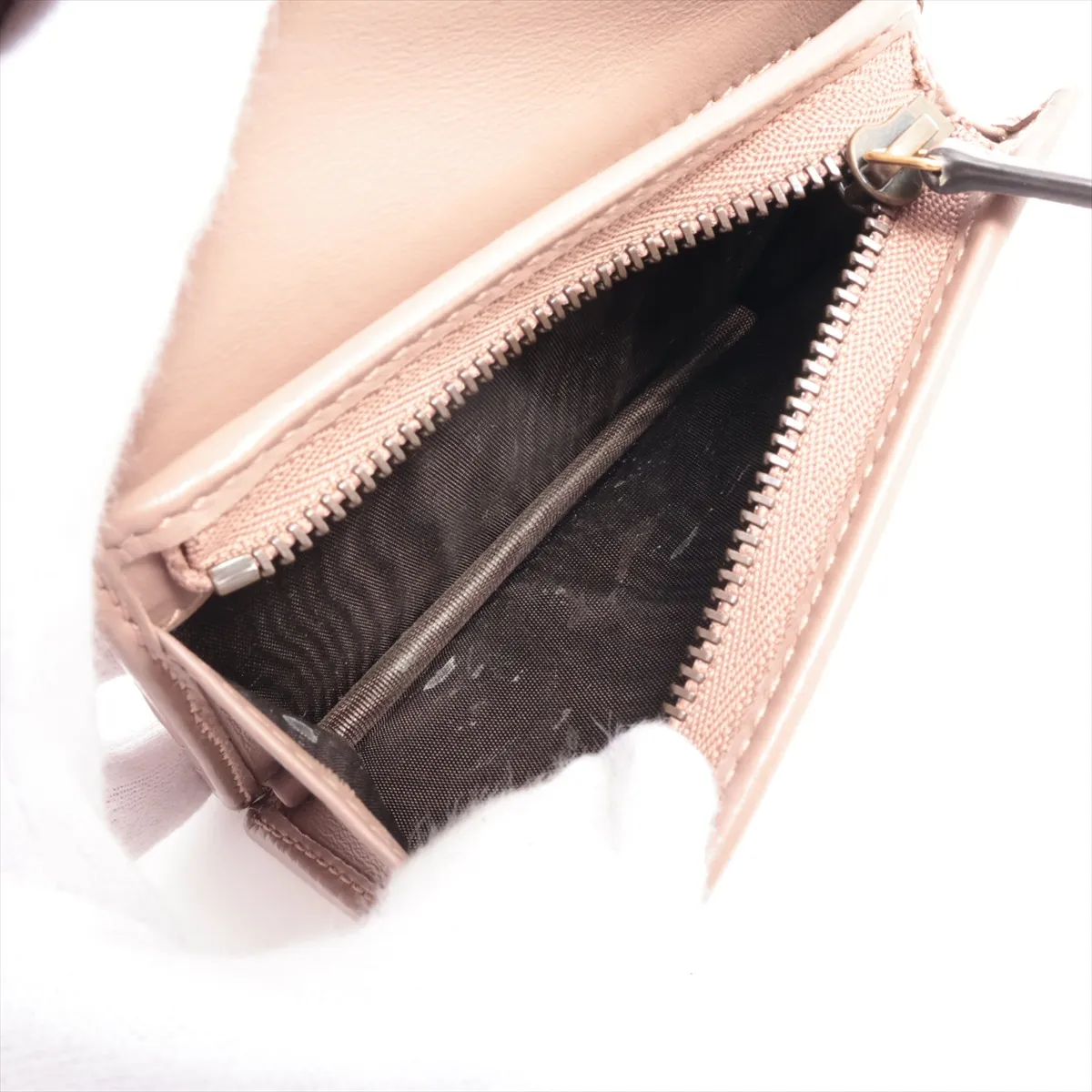 Double G 466492 Leather Compact Wallet Pink — view 5