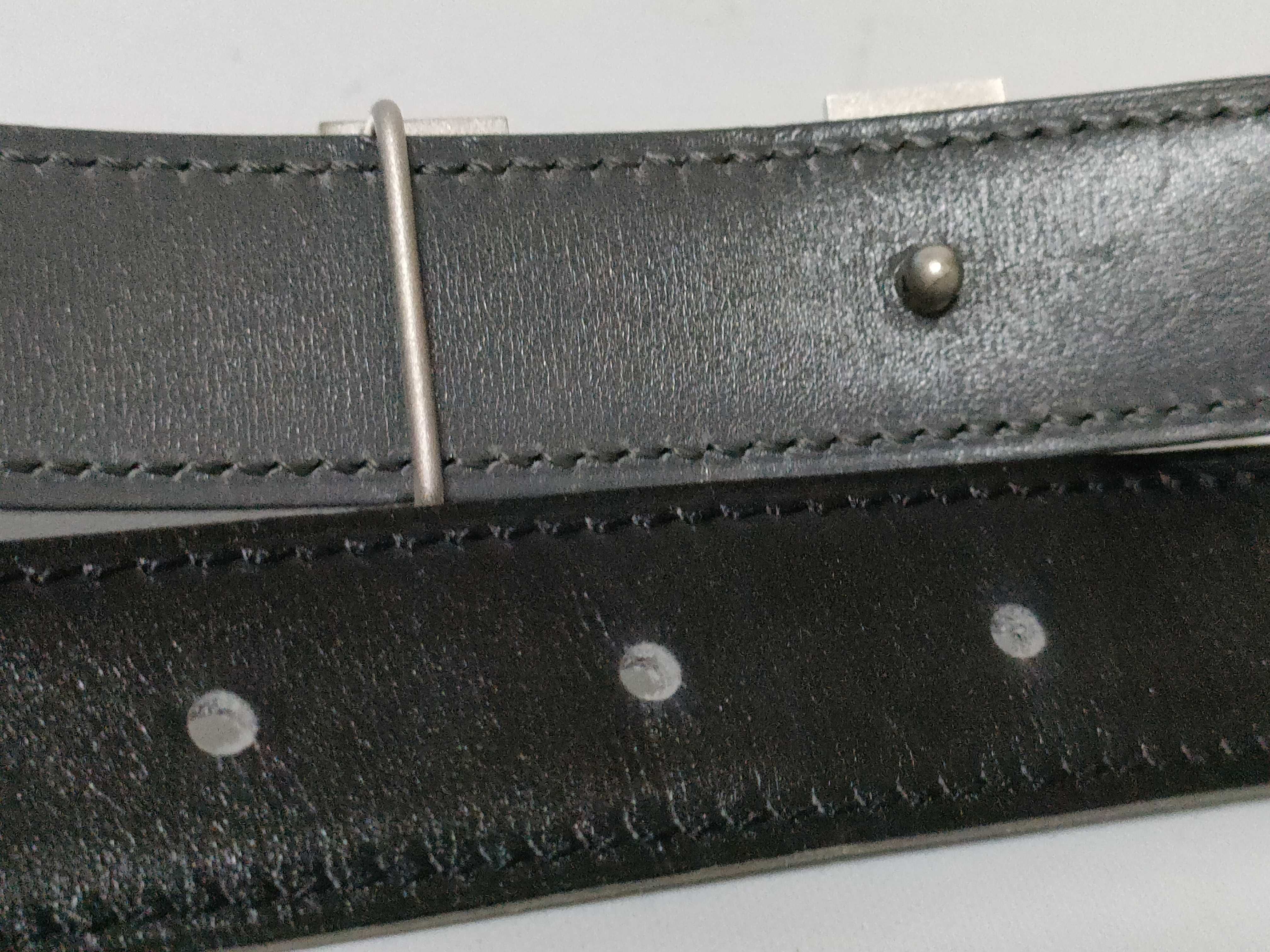 Mini Constance H-belt 75 Leather x Metal Black x Gray Belt — view 4