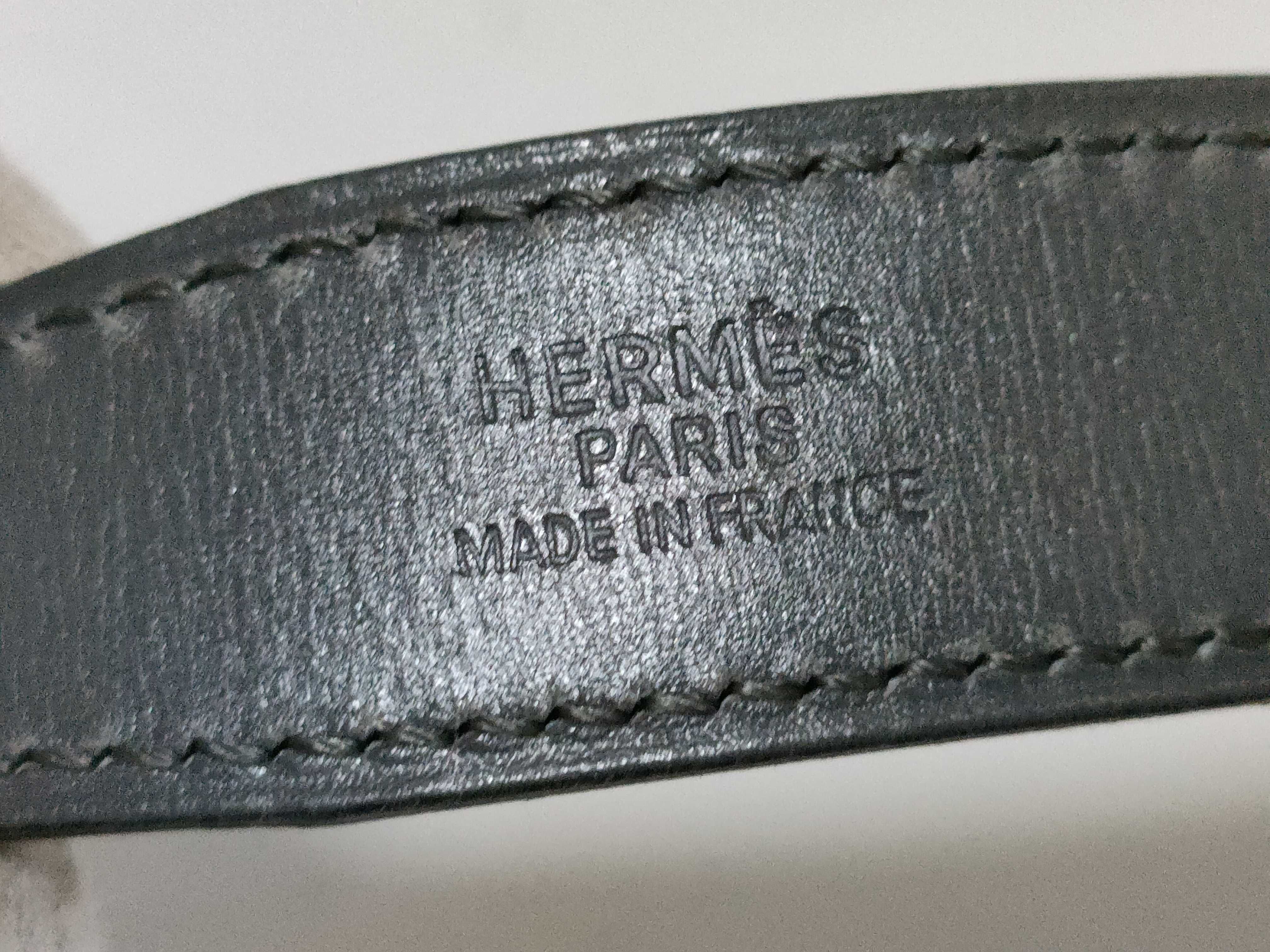 Mini Constance H-belt 75 Leather x Metal Black x Gray Belt — view 6