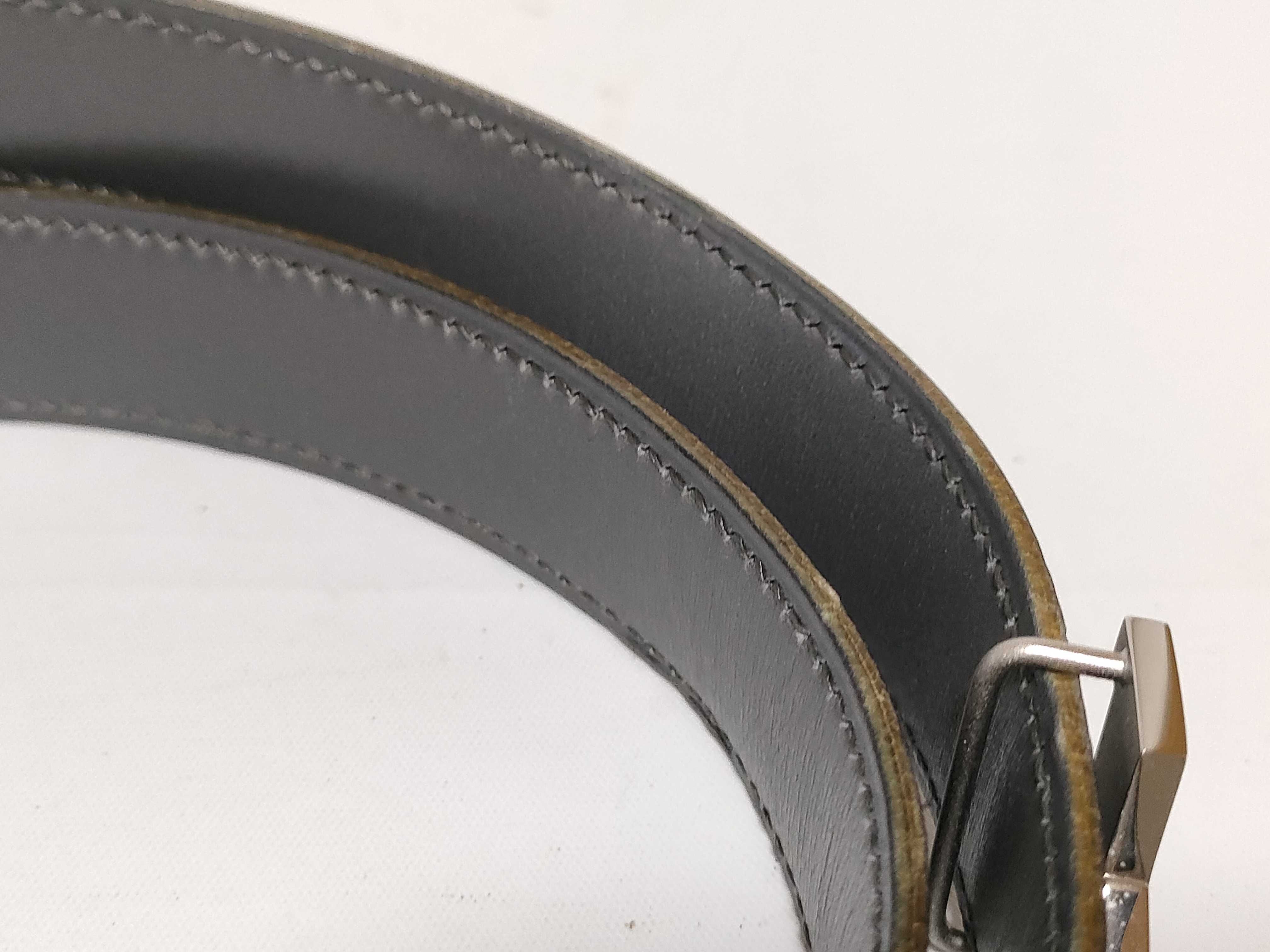 Mini Constance H-belt 75 Leather x Metal Black x Gray Belt — view 10