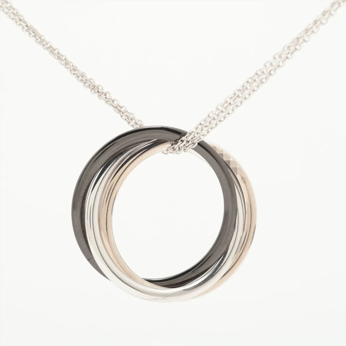 Trinity Diamond Necklace 750(WG) x Ceramic 27.4g XT0969 Stone — view 2