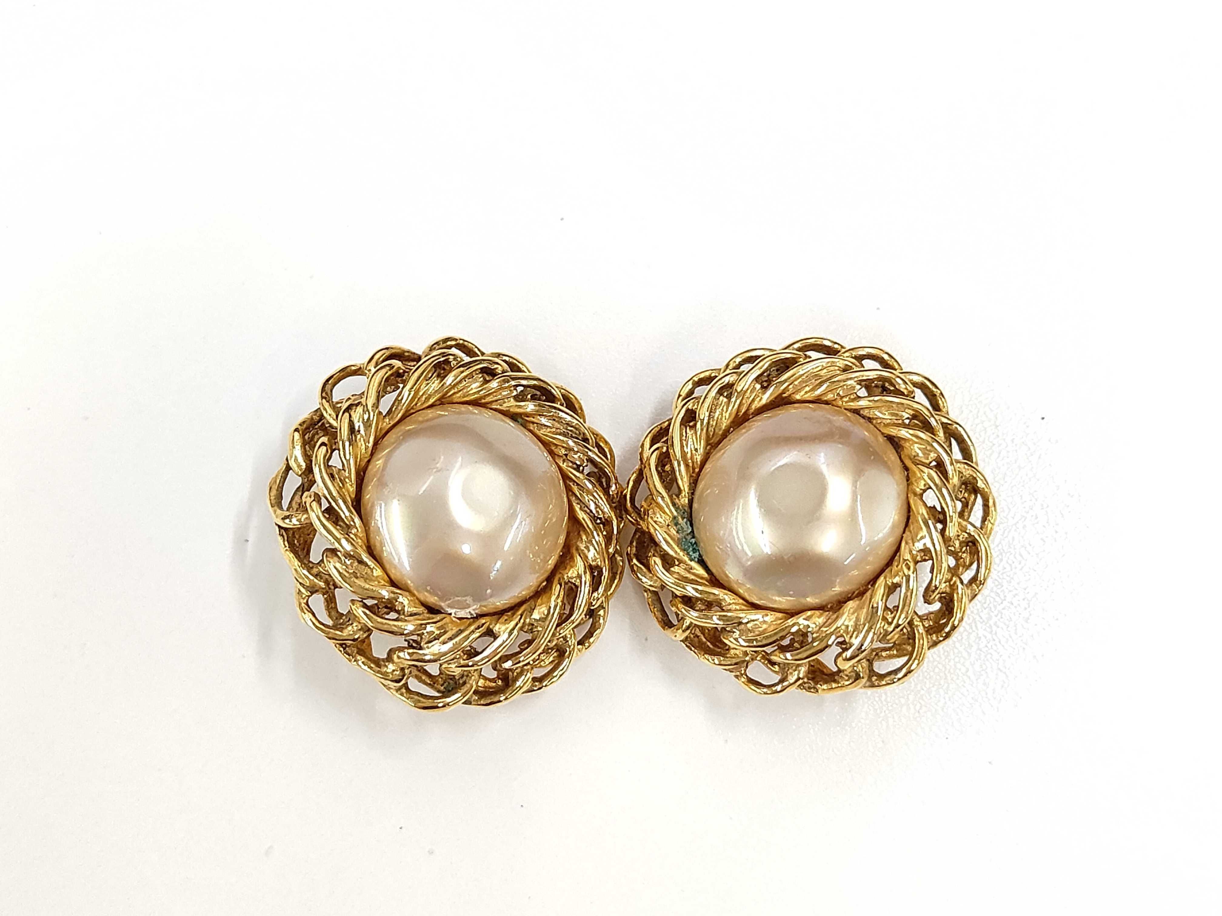 earrings, pearl and gold earrings