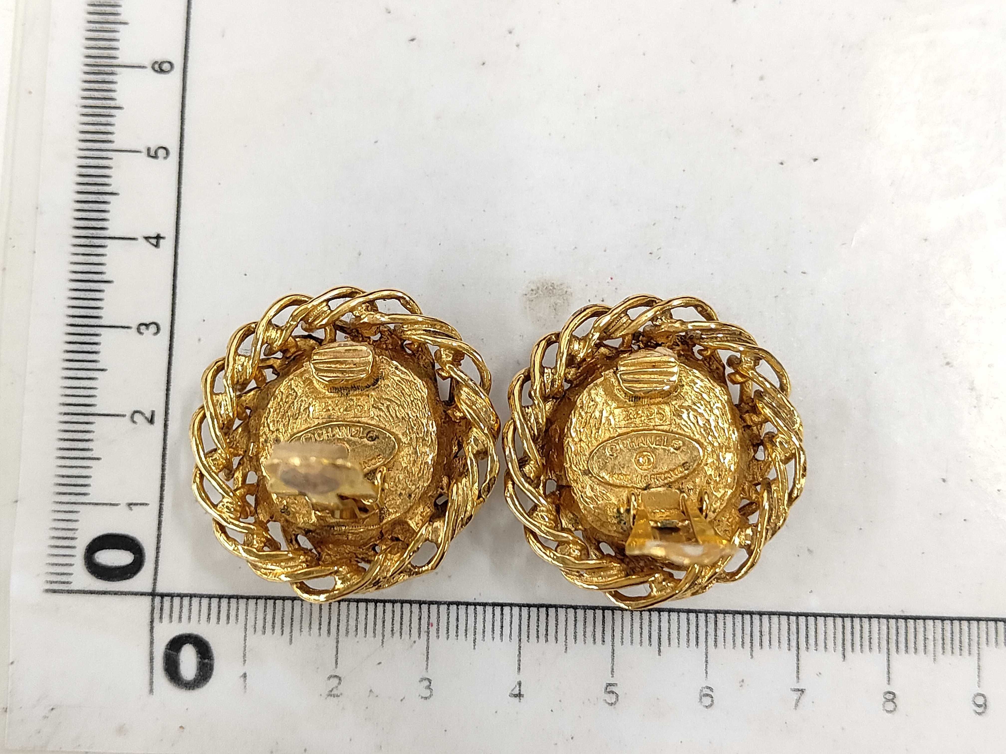 earrings, pearl and gold earrings — view 6