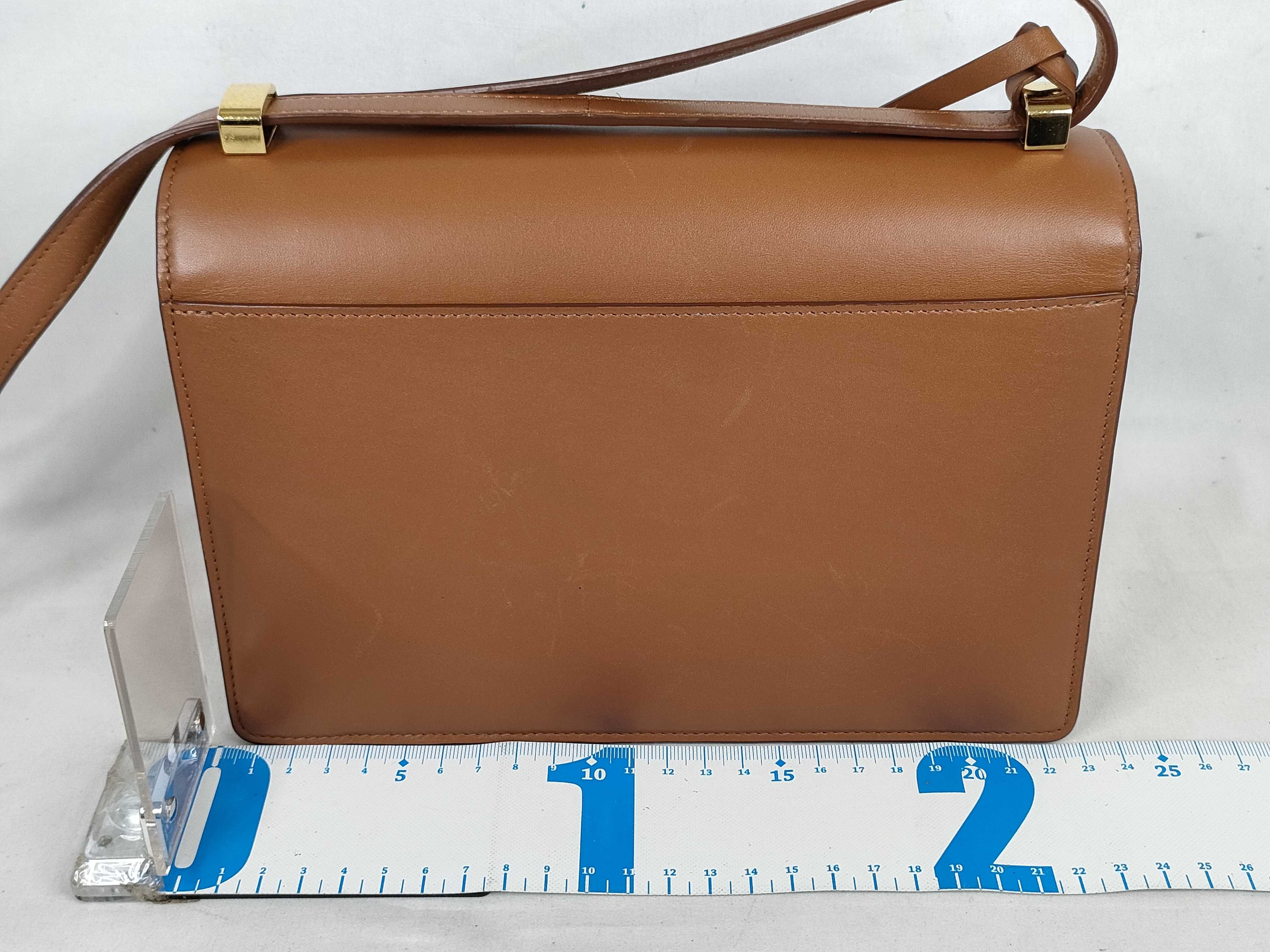 Barcelona Leather Shoulder Bag, Brown — view 2