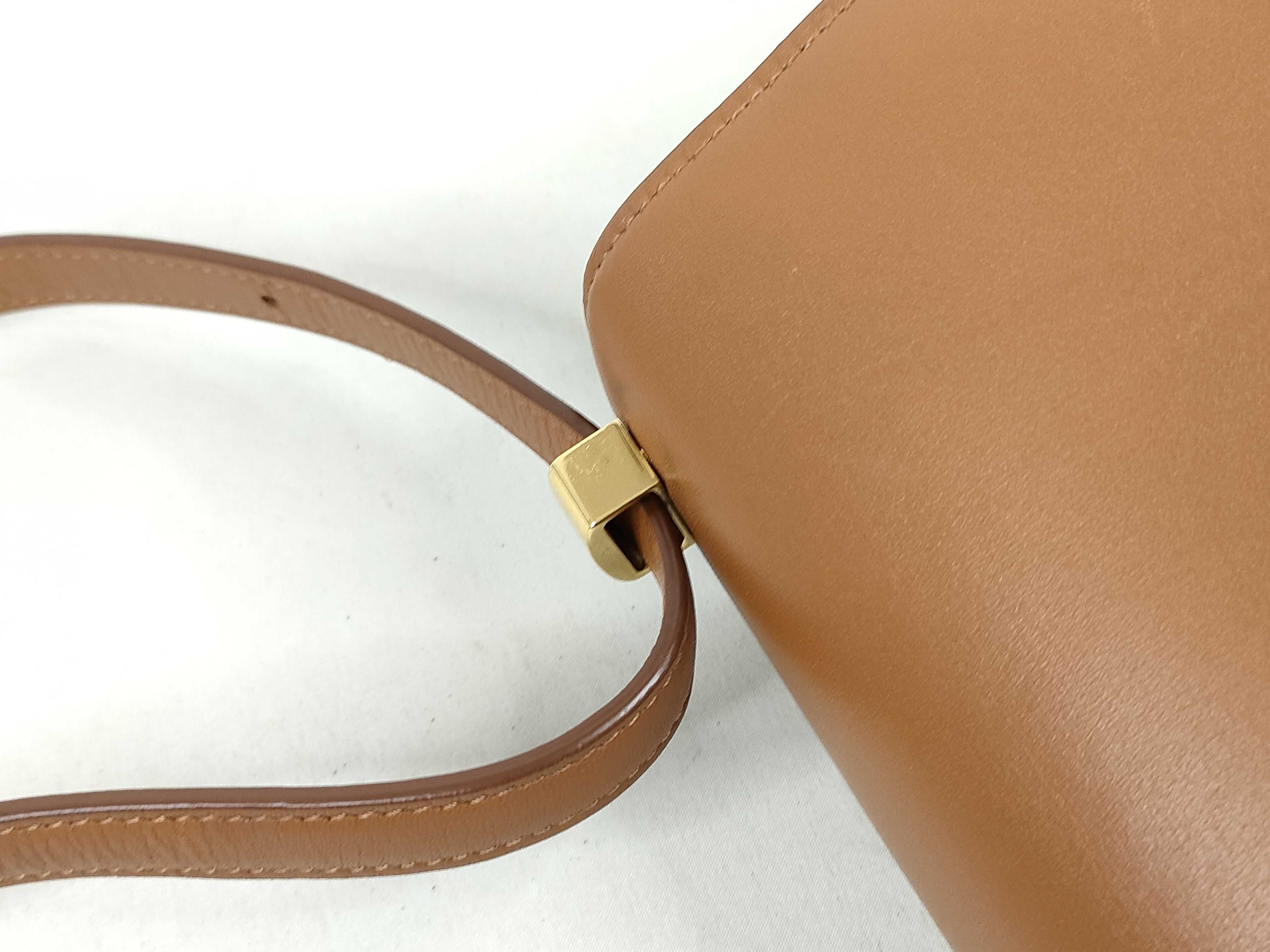 Barcelona Leather Shoulder Bag, Brown — view 15